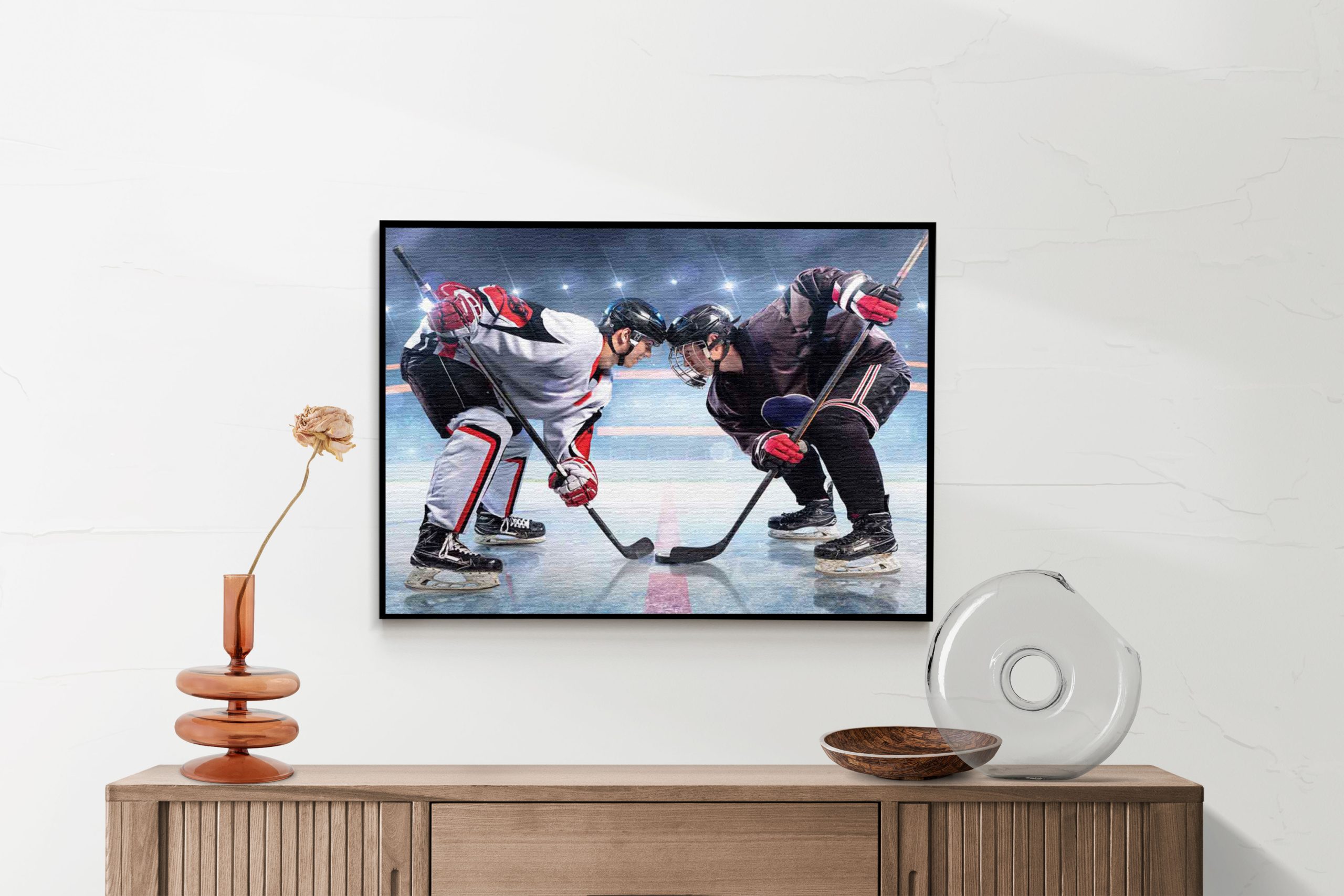 Akoestisch Schilderij Ijshockey Battle Rechthoek Horizontaal Template 50 70 horizontaal sport 13 2 scaled 1