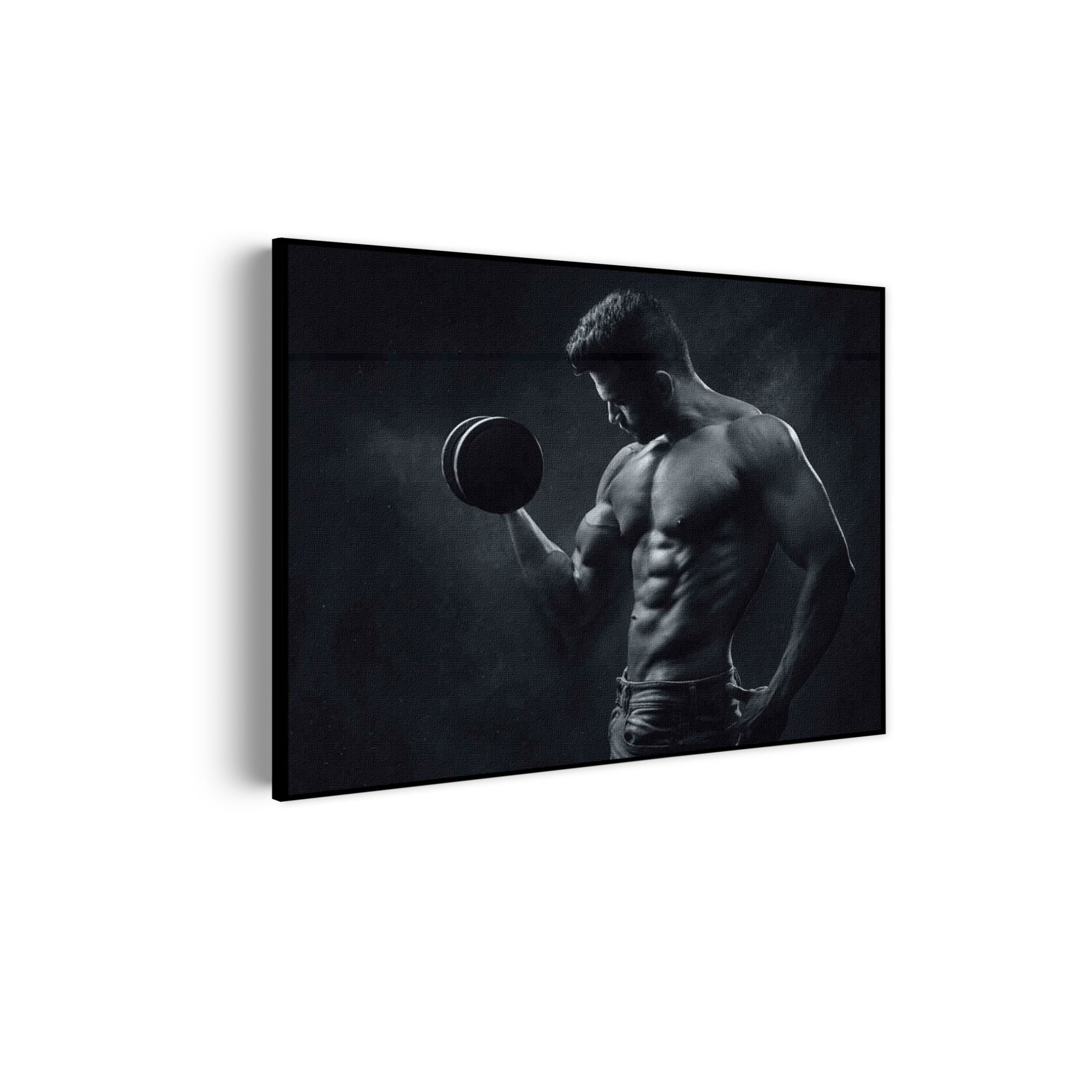 Akoestisch Schilderij Sexy Man Heft Gewicht Met Halter Rechthoek Horizontaal Template 50 70 horizontaal sport 2 scaled 1