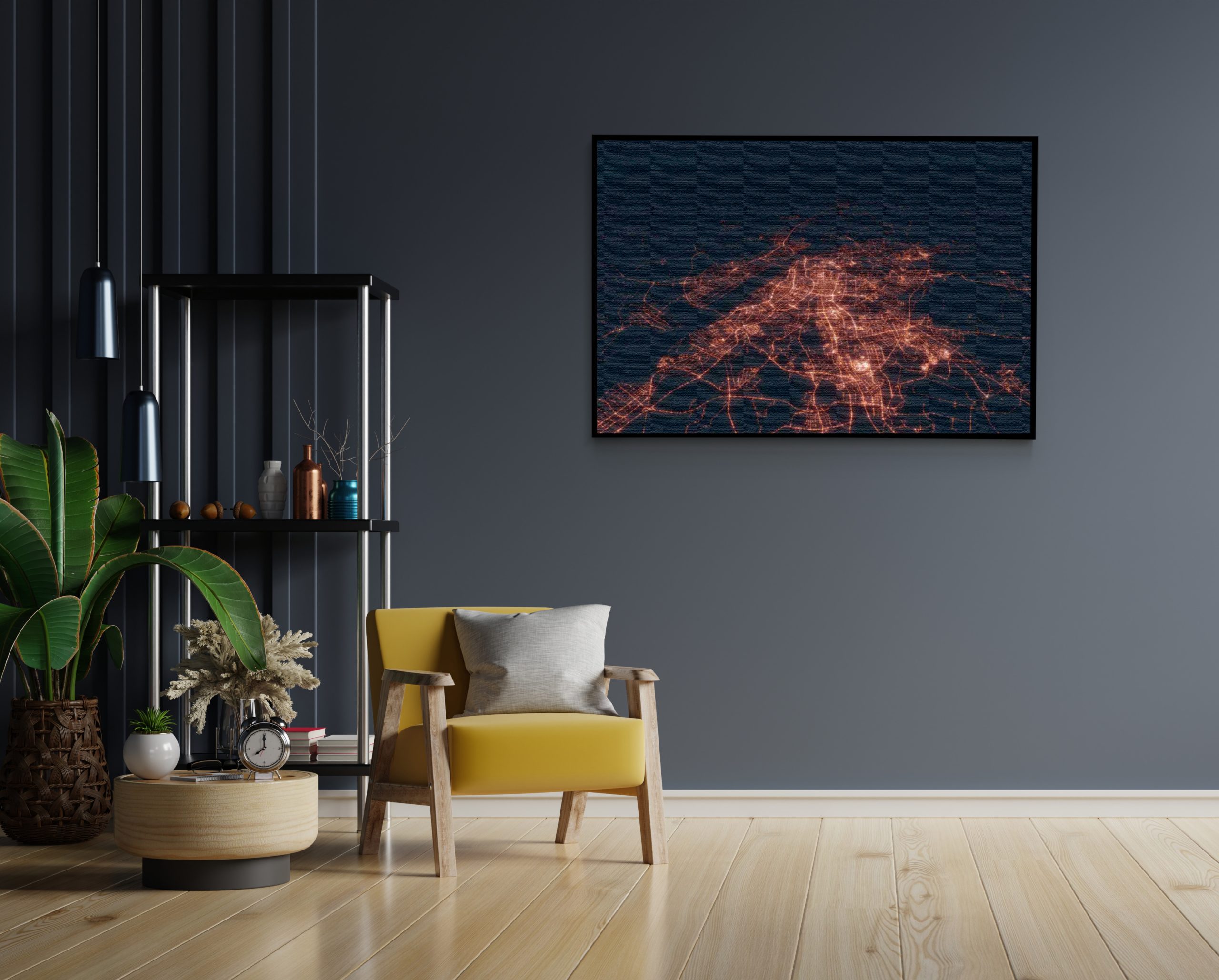 Akoestisch Schilderij Luchtfoto Nacht 02 Rechthoek Horizontaal Template 50 70 horizontaal steden 107 scaled 1