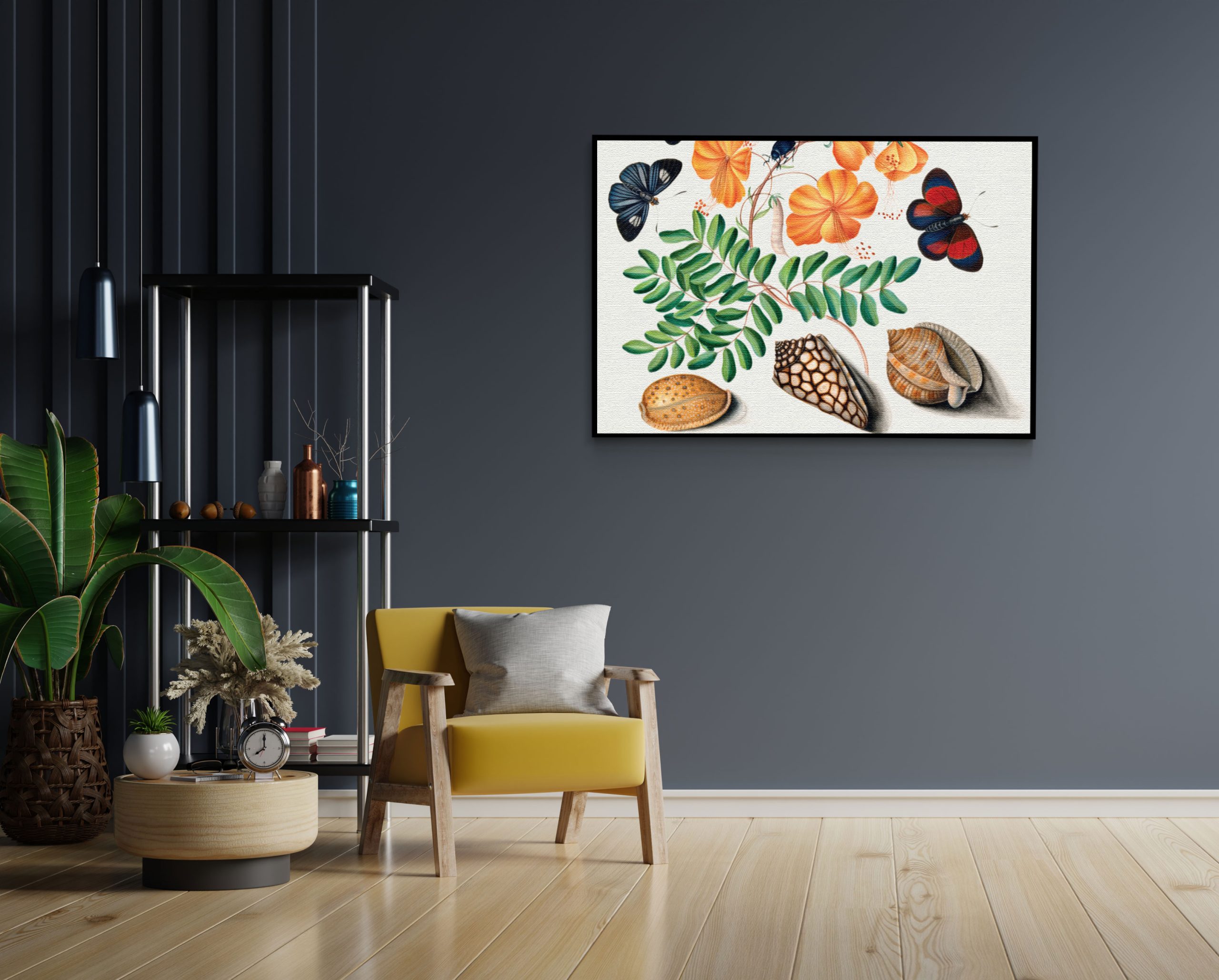 Akoestisch Schilderij Prent Natuur Vogel en Bloemen 02 Rechthoek Horizontaal Template 50 70 horizontaal vintage 13 2 scaled 1