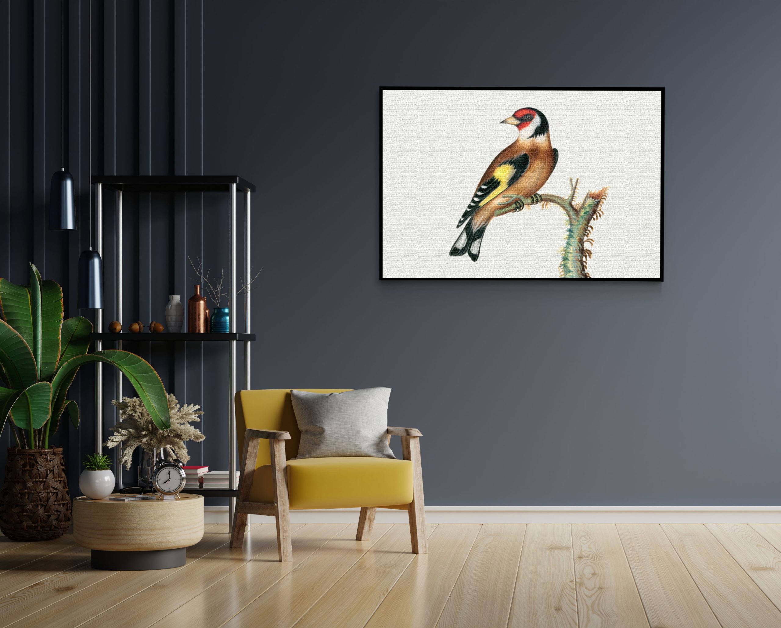 Akoestisch Schilderij Prent Natuur Vogel en Bloemen 02 Rechthoek Horizontaal Template 50 70 horizontaal vintage 15 2 scaled 1