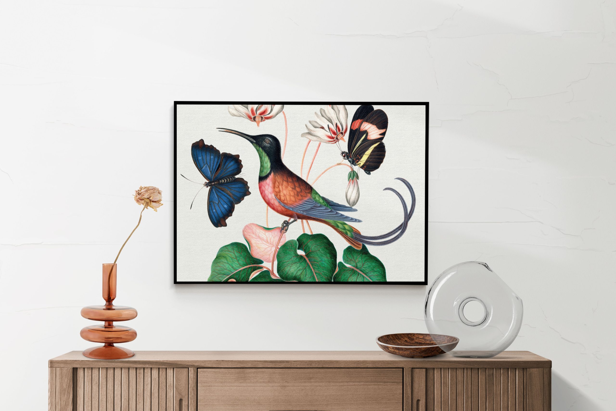 Akoestisch Schilderij Prent Natuur Vogel en Bloemen 07 Rechthoek Horizontaal Template 50 70 horizontaal vintage 7 1 scaled 1