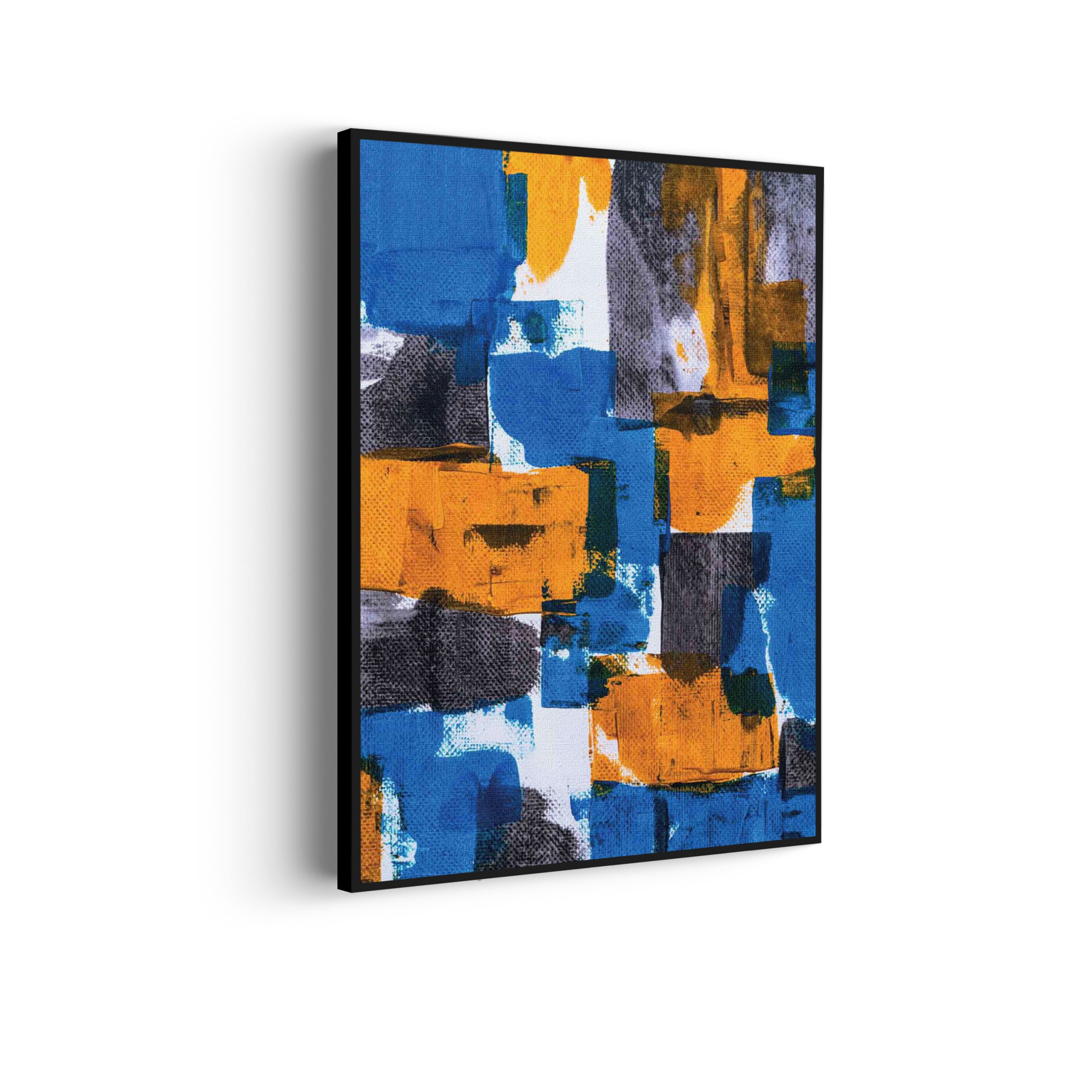 Akoestisch Schilderij Scandinavisch Wit met Goudkleurig Element Rechthoek Verticaal Template 50 70 verticaal abstract 03 scaled 1