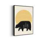 Akoestisch Schilderij Abstact beer met zonsondergang Rechthoek Verticaal Template 50 70 verticaal abstract 07 scaled 1