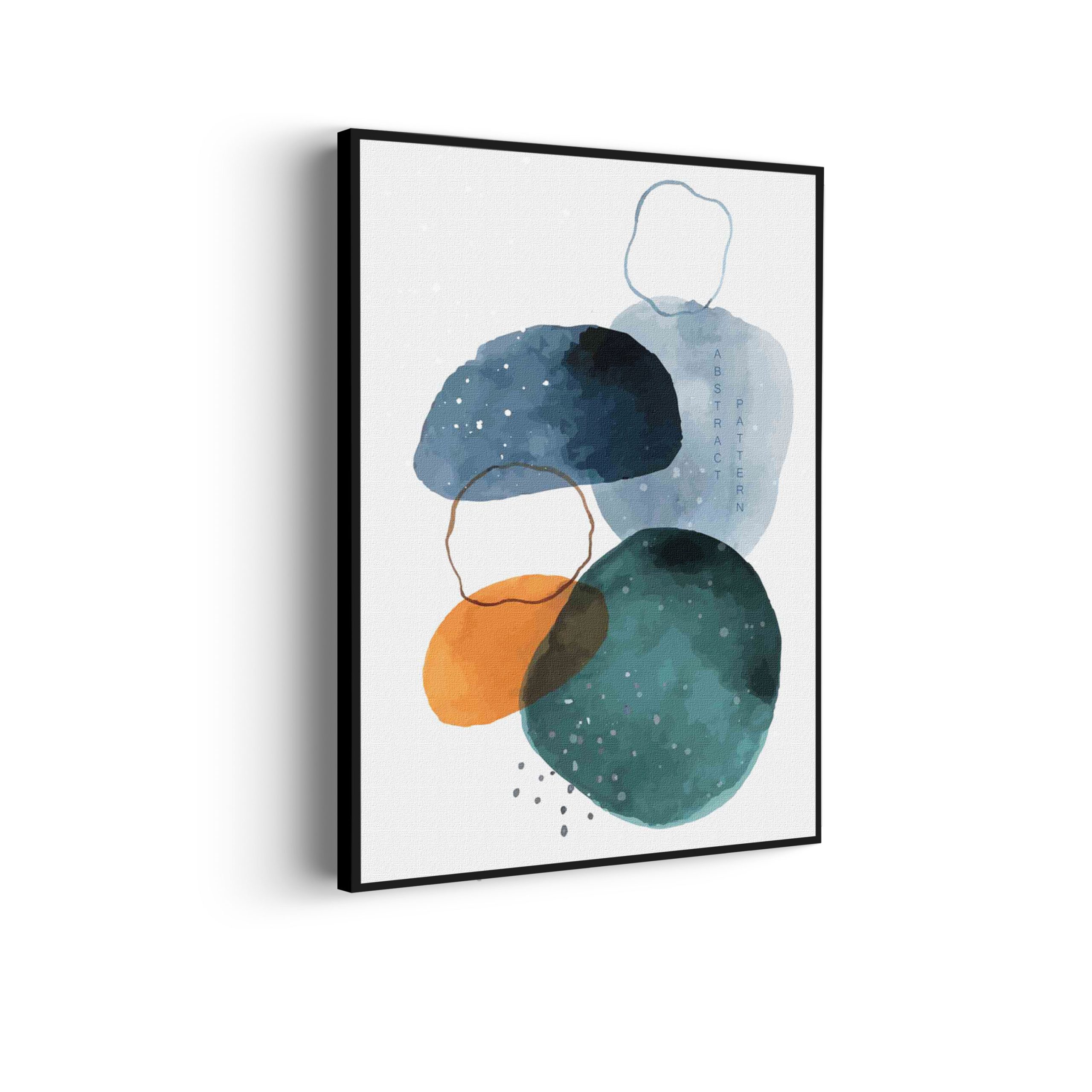 Akoestisch Schilderij Scandinavisch Wit met Goudkleurig Element Rechthoek Verticaal Template 50 70 verticaal abstract 08 scaled 1