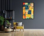 Akoestisch Schilderij Kunst Mondriaan Stijl Kleurrijk Rechthoek Verticaal Template 50 70 verticaal abstract 103 1 scaled 1