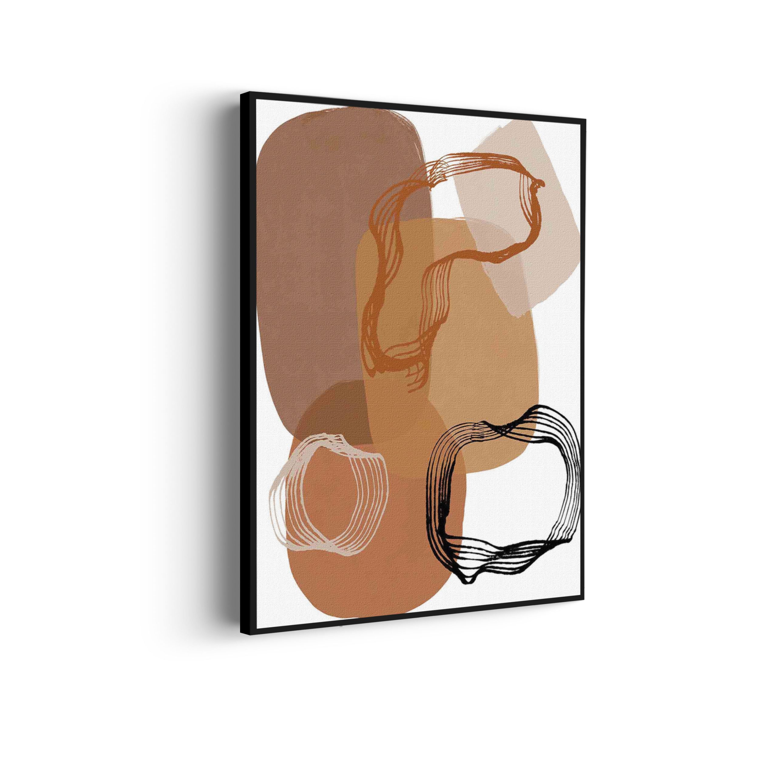 Akoestisch Schilderij Scandinavisch Wit met Goudkleurig Element Rechthoek Verticaal Template 50 70 verticaal abstract 14 scaled 1