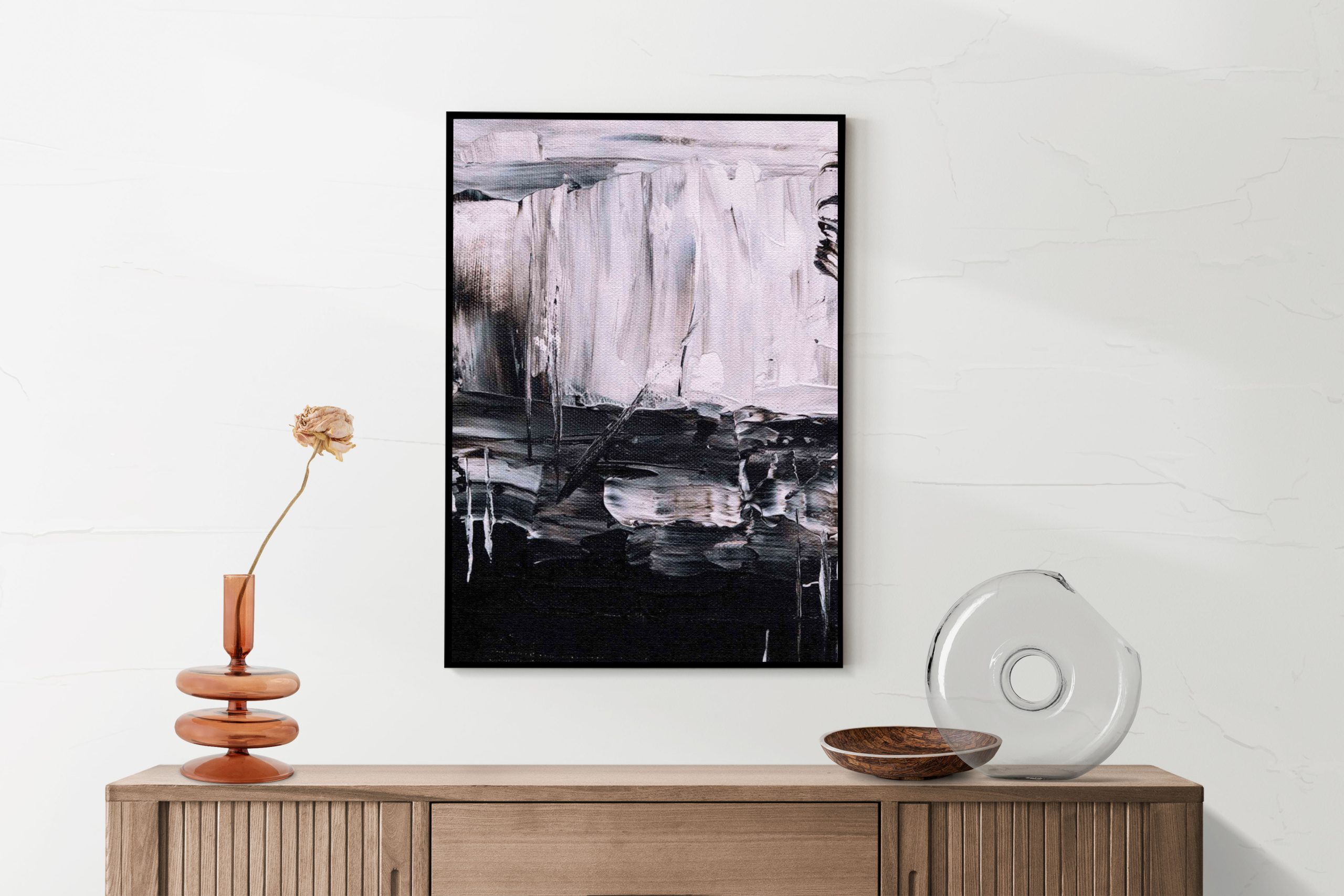 Akoestisch Schilderij Scandinavisch Wit met Goudkleurig Element Rechthoek Verticaal Template 50 70 verticaal abstract 17 2 scaled 1