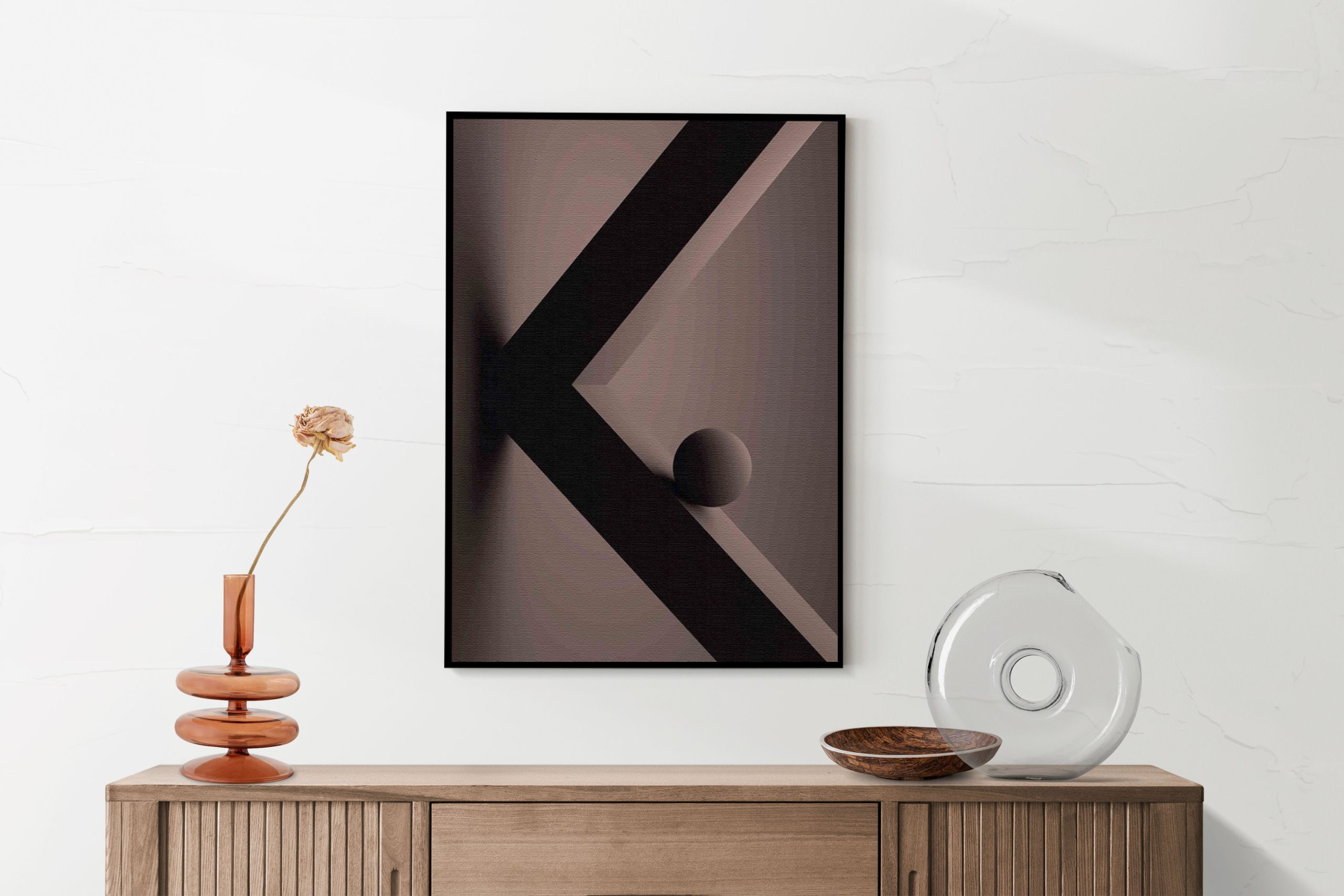 Akoestisch Schilderij Scandinavisch Wit met Goudkleurig Element Rechthoek Verticaal Template 50 70 verticaal abstract 19 2 scaled 1