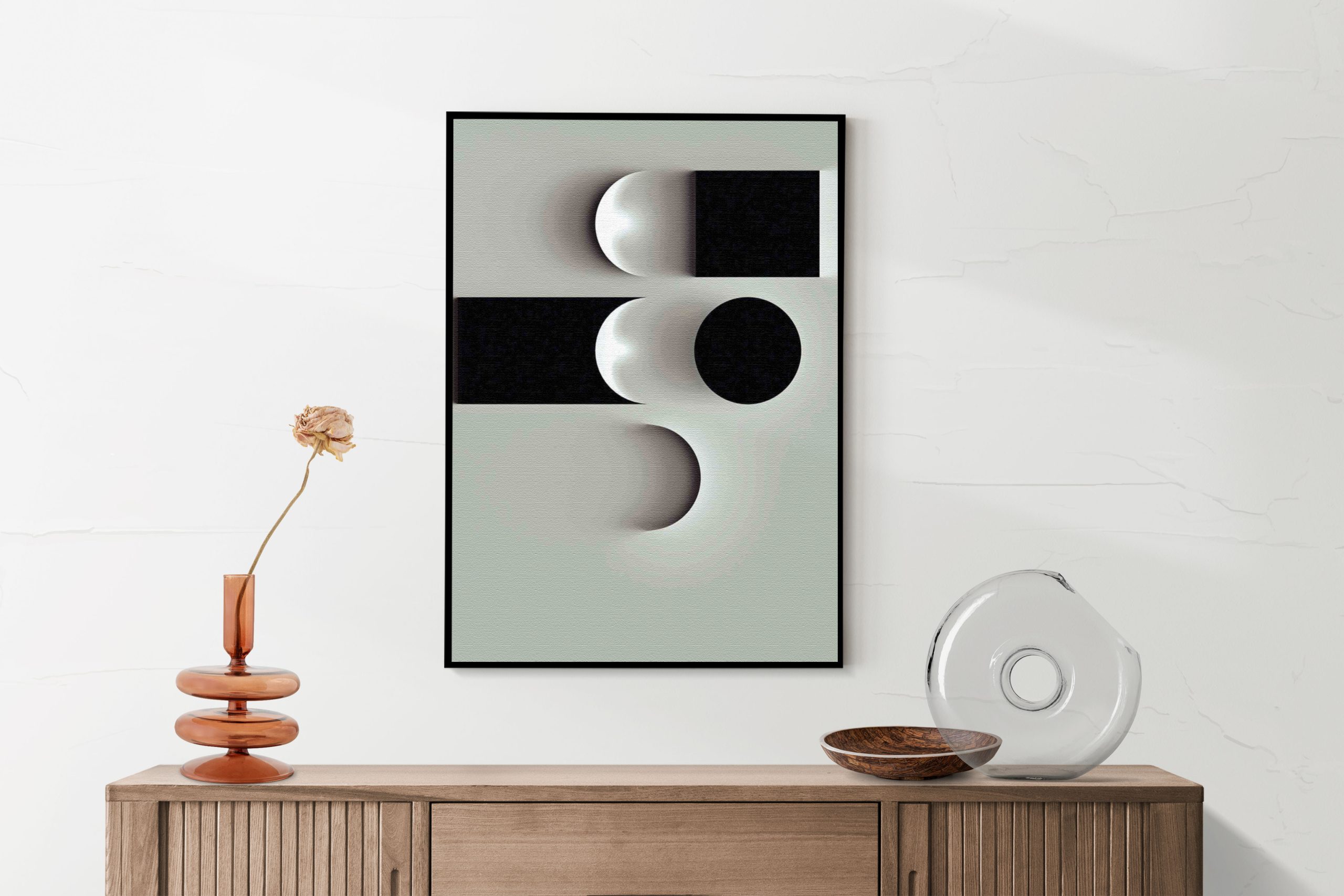 Akoestisch Schilderij Scandinavisch Wit met Zwart Element 02 Rechthoek Verticaal Template 50 70 verticaal abstract 62 2 scaled 1