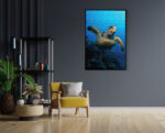 Akoestisch Schilderij Zeeschildpad In Helderblauw Water 02 Rechthoek Verticaal Template 50 70 verticaal dieren 26 1 scaled 1