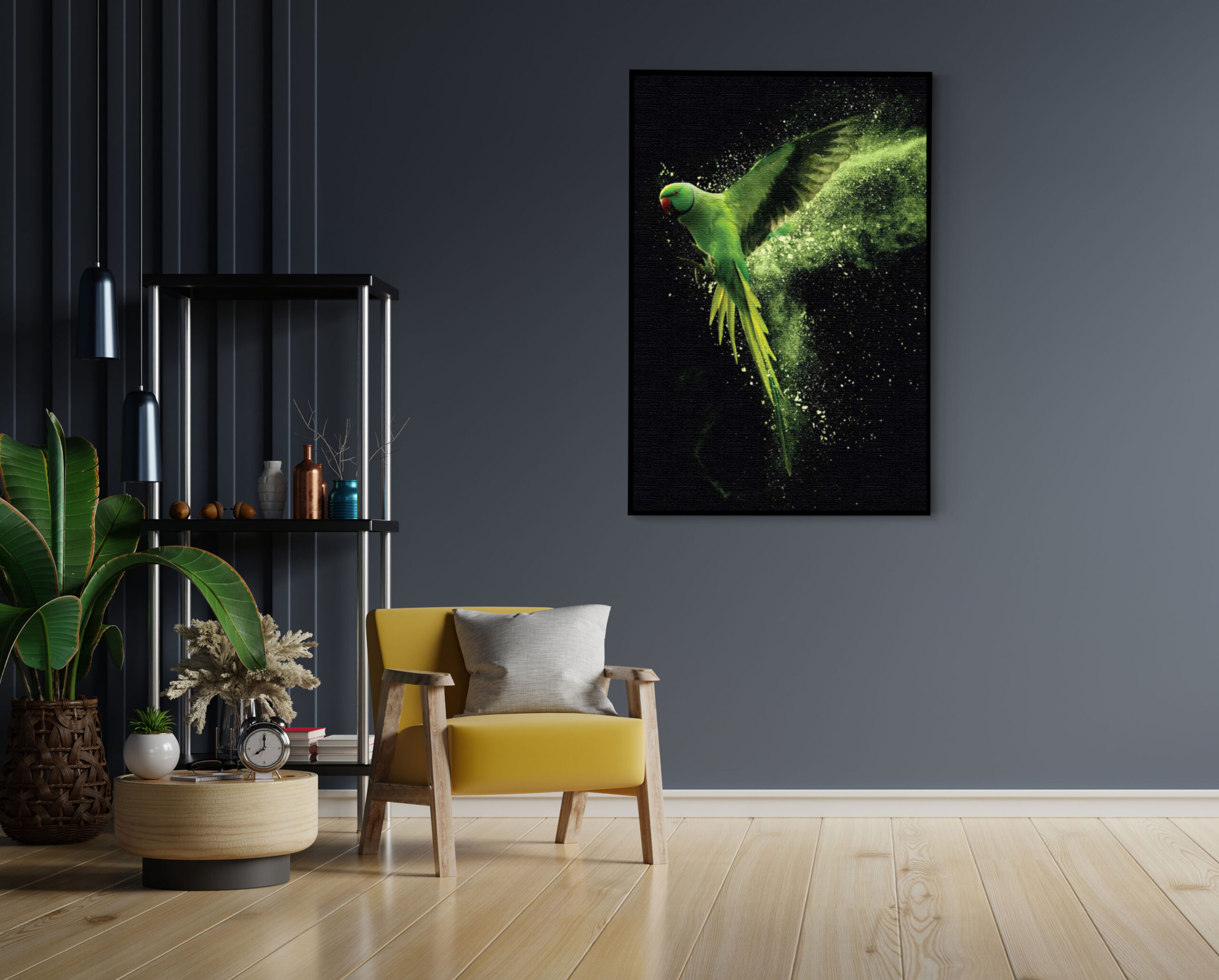 Akoestisch Schilderij De Groene Parkiet Rechthoek Verticaal Template 50 70 verticaal dieren 38 1 scaled 1