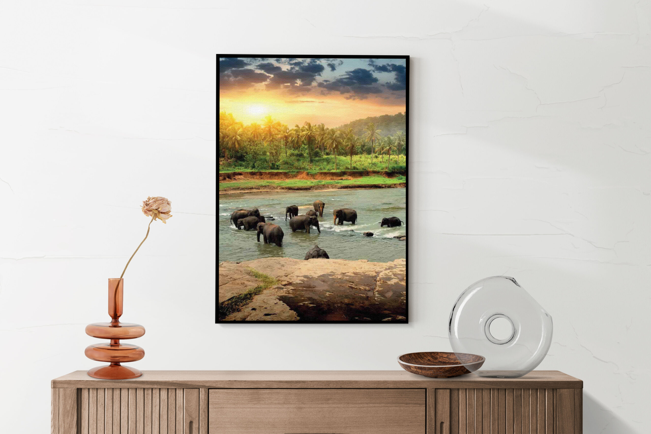 Akoestisch Schilderij De Rivier Olifanten Rechthoek Verticaal Template 50 70 verticaal dieren 39 2 scaled 1