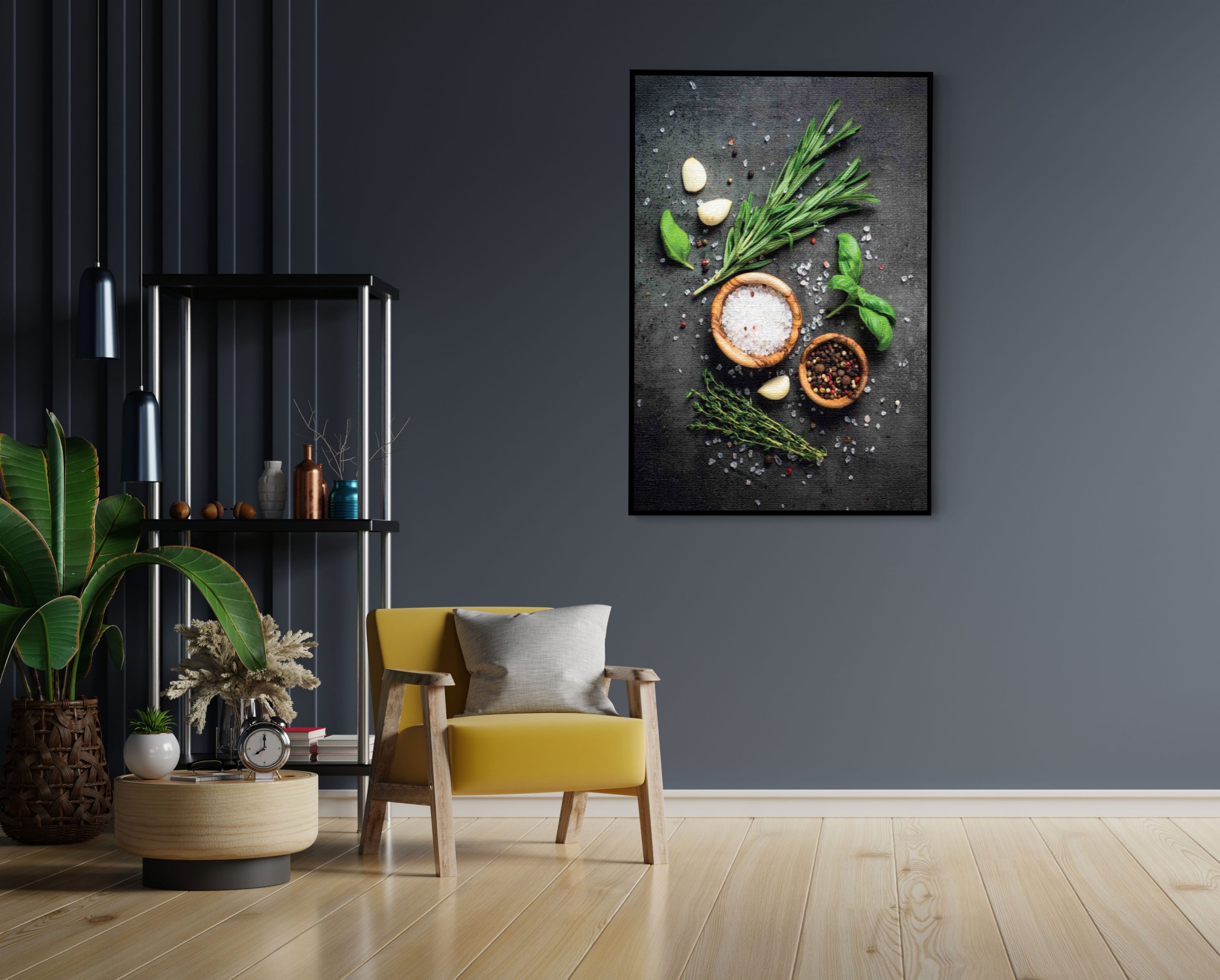 Akoestisch Schilderij Specerijen met Groen Rechthoek Verticaal Template 50 70 verticaal eten en drinken 63 1 scaled 1