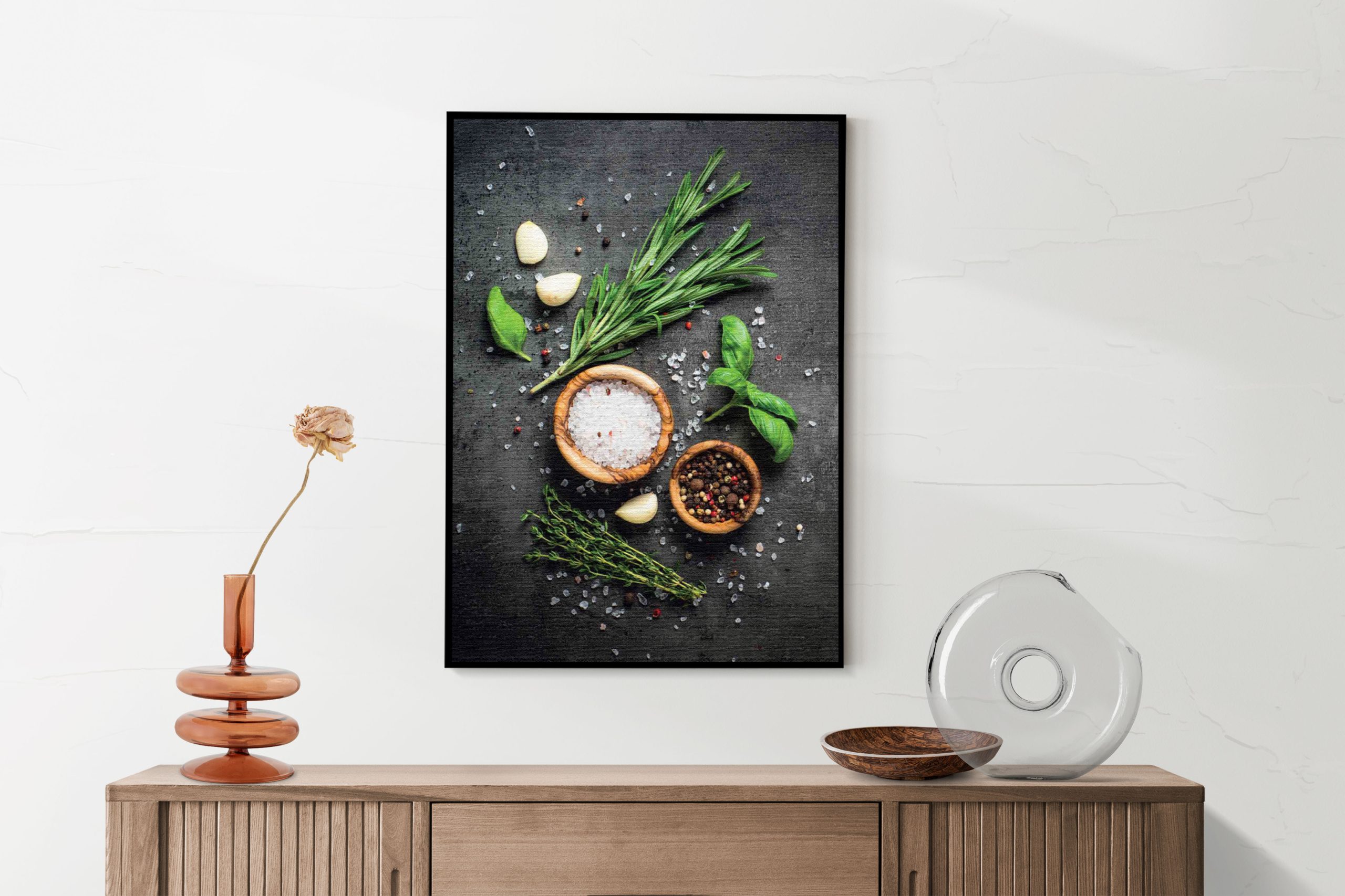 Akoestisch Schilderij Specerijen met Groen Rechthoek Verticaal Template 50 70 verticaal eten en drinken 63 2 scaled 1