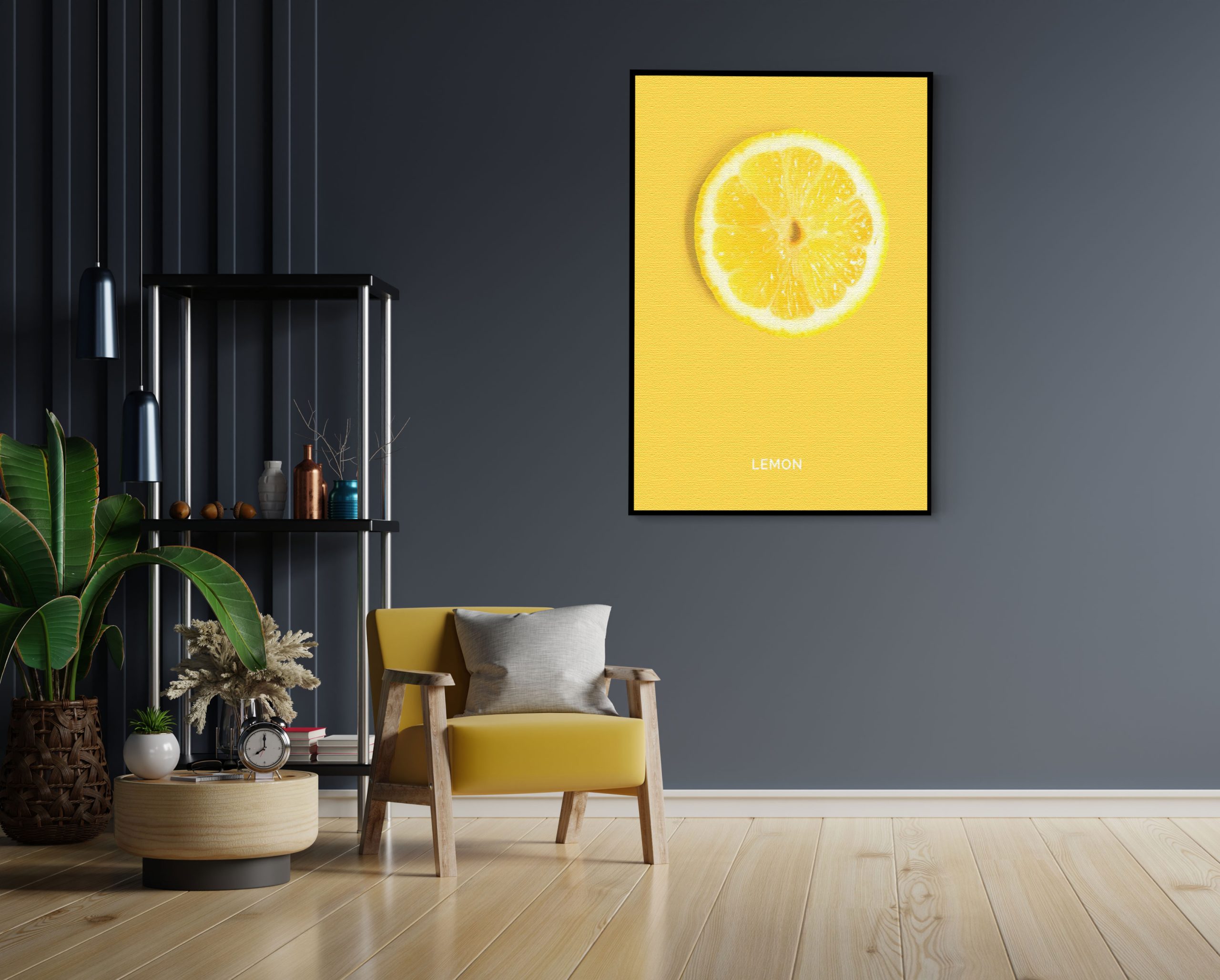 Akoestisch Schilderij Citroenschijfje Rechthoek Verticaal Template 50 70 verticaal eten en drinken 8 1 scaled 1