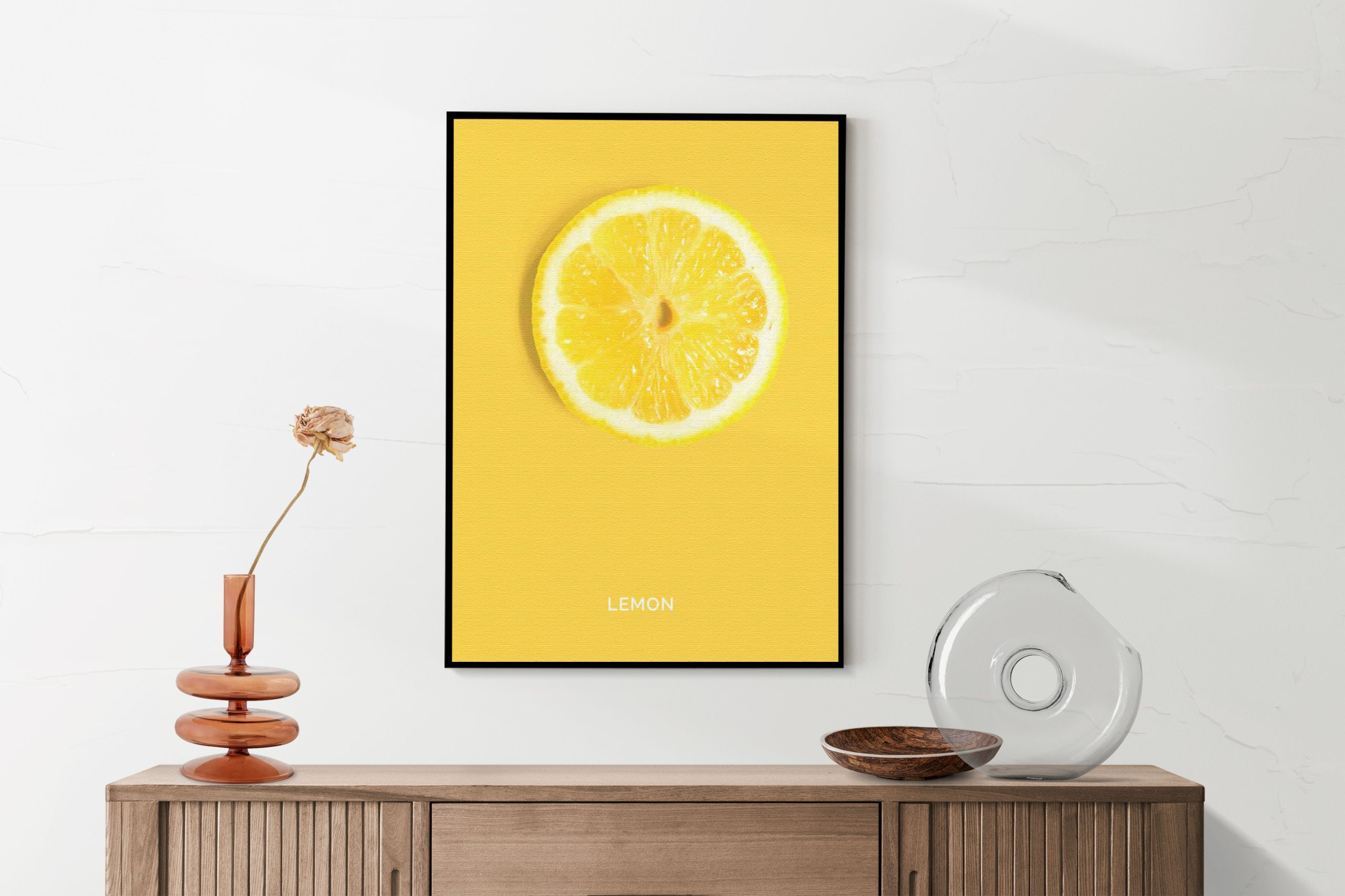 Akoestisch Schilderij Citroenschijfje Rechthoek Verticaal Template 50 70 verticaal eten en drinken 8 2 scaled 1
