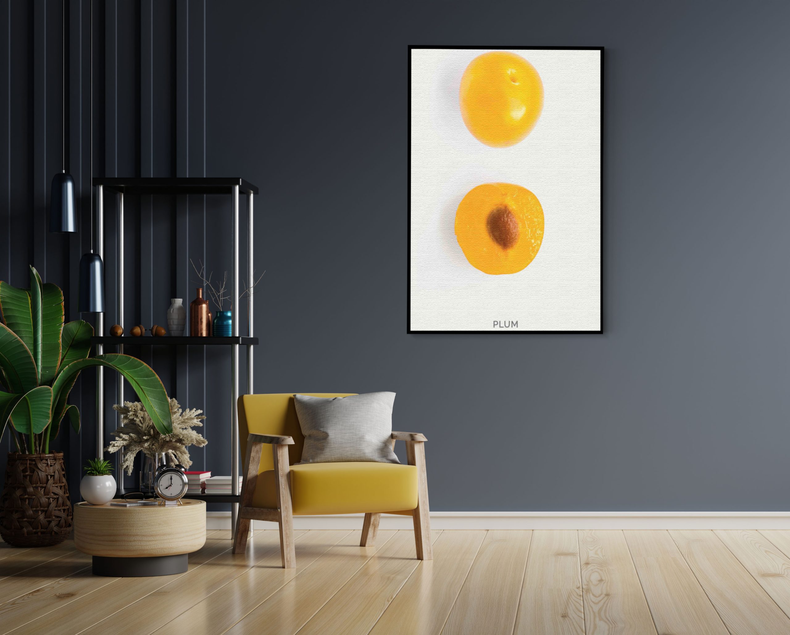 Akoestisch Schilderij Plum Pruim Oranje Rechthoek Verticaal Template 50 70 verticaal eten en drinken 9 1 scaled 1