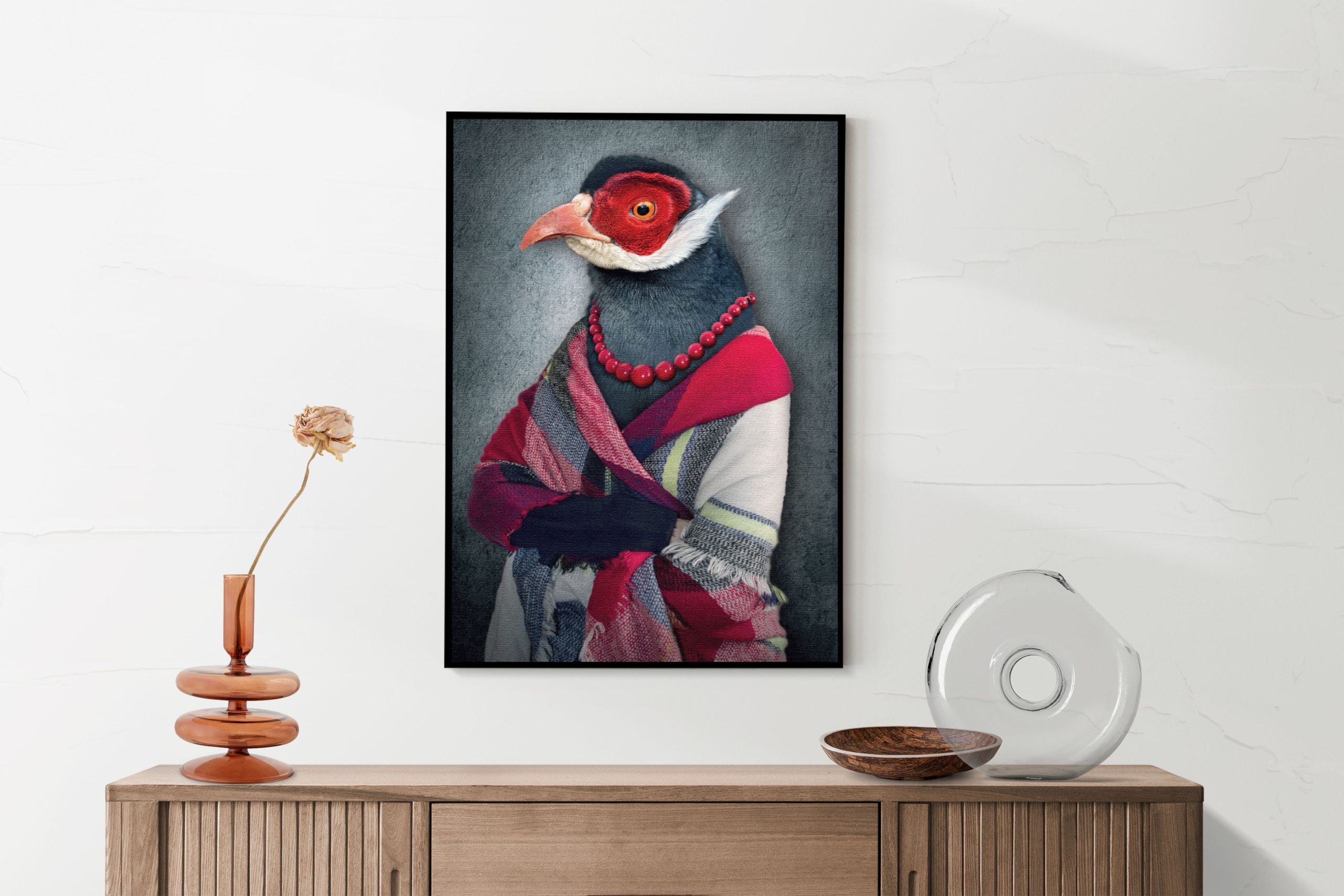 Akoestisch Schilderij Menselijke Vrouwelijke Vogel Rechthoek Verticaal Template 50 70 verticaal ironisch 6 1 scaled 1