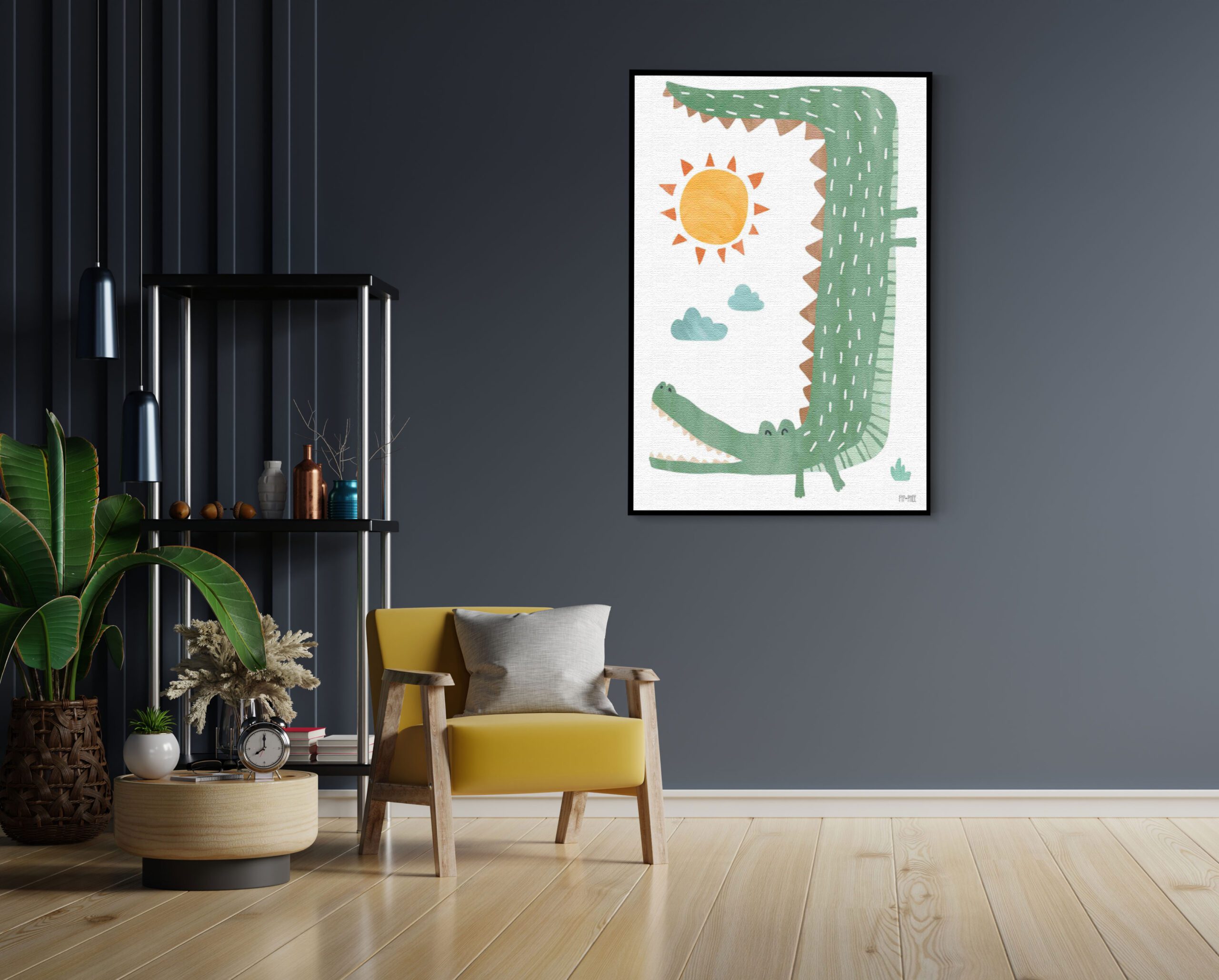 Akoestisch Schilderij De Grote Krokodil Rechthoek Verticaal Template 50 70 verticaal kinderen 25 1 scaled 1