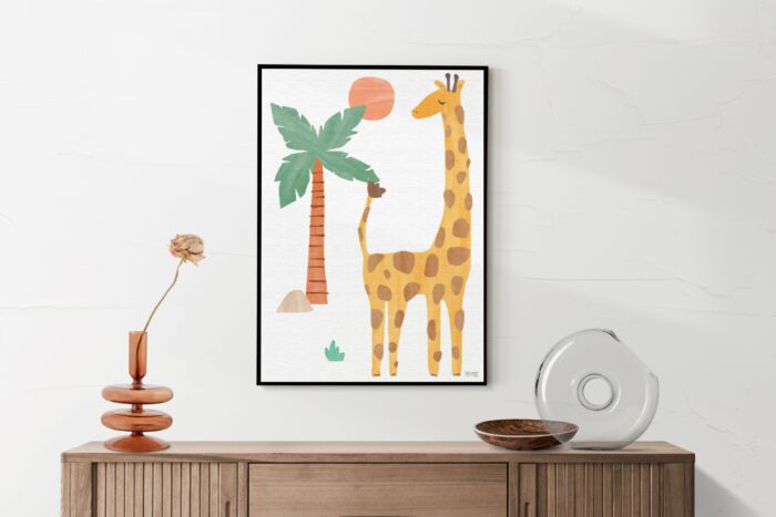 Akoestisch Schilderij Giraffe in het bos Rechthoek Verticaal Template 50 70 verticaal kinderen 27 1 1 scaled 1