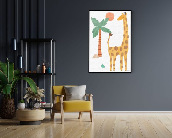 Akoestisch Schilderij Giraffe in het bos Rechthoek Verticaal Template 50 70 verticaal kinderen 27 1 scaled 1