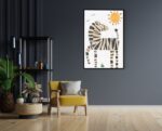 Akoestisch Schilderij Zebrapaardje in het zonnetje Rechthoek Verticaal Template 50 70 verticaal kinderen 31 1 scaled 1