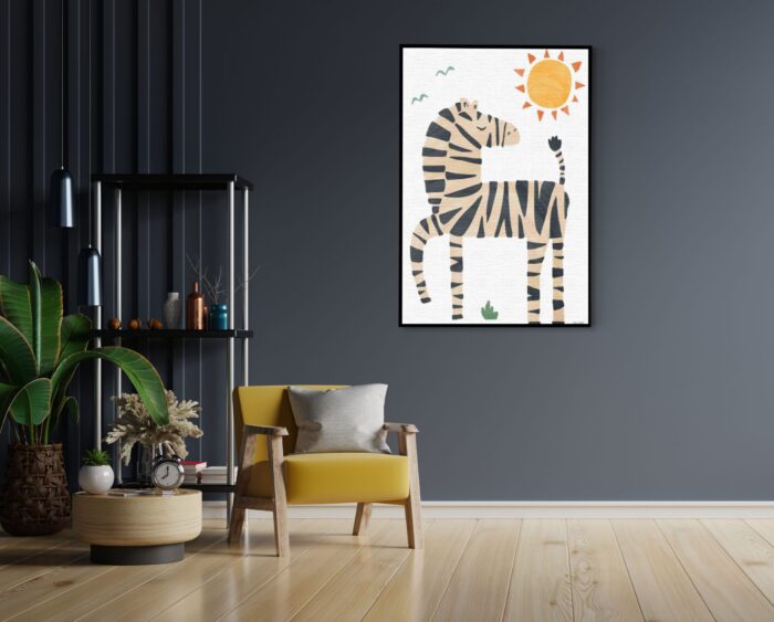 Akoestisch Schilderij Zebrapaardje in het zonnetje Rechthoek Verticaal Template 50 70 verticaal kinderen 31 1 scaled 1