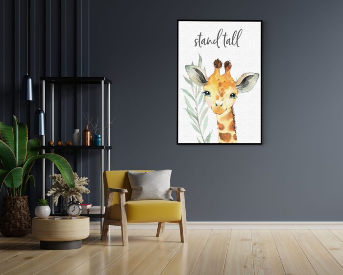 Akoestisch Schilderij Giraffe met de lange nek Rechthoek Verticaal Template 50 70 verticaal kinderen 5 1 scaled 1