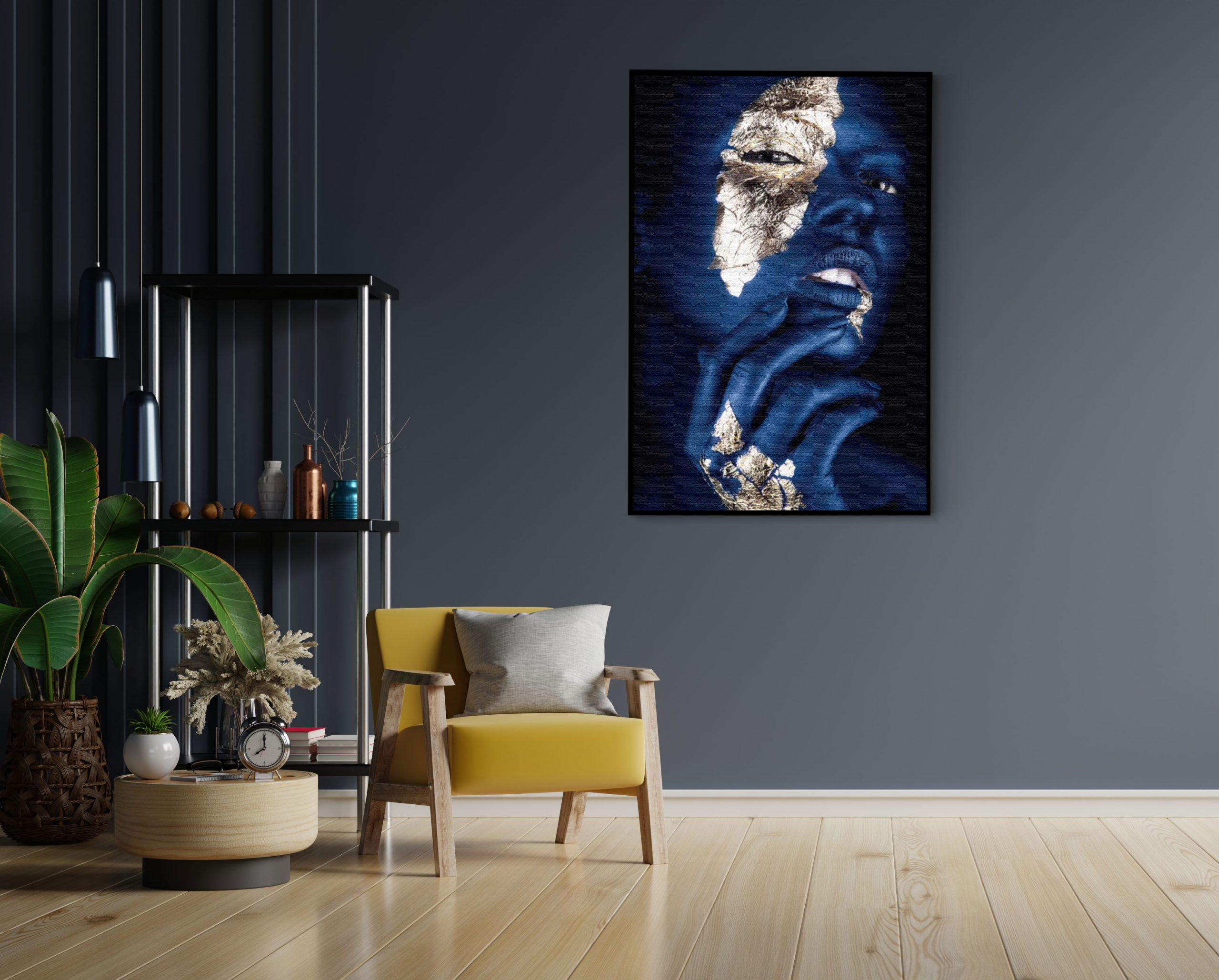 Akoestisch Schilderij Golden Whoman 02 Rechthoek Verticaal Template 50 70 verticaal lifestyle 13 1 scaled 1