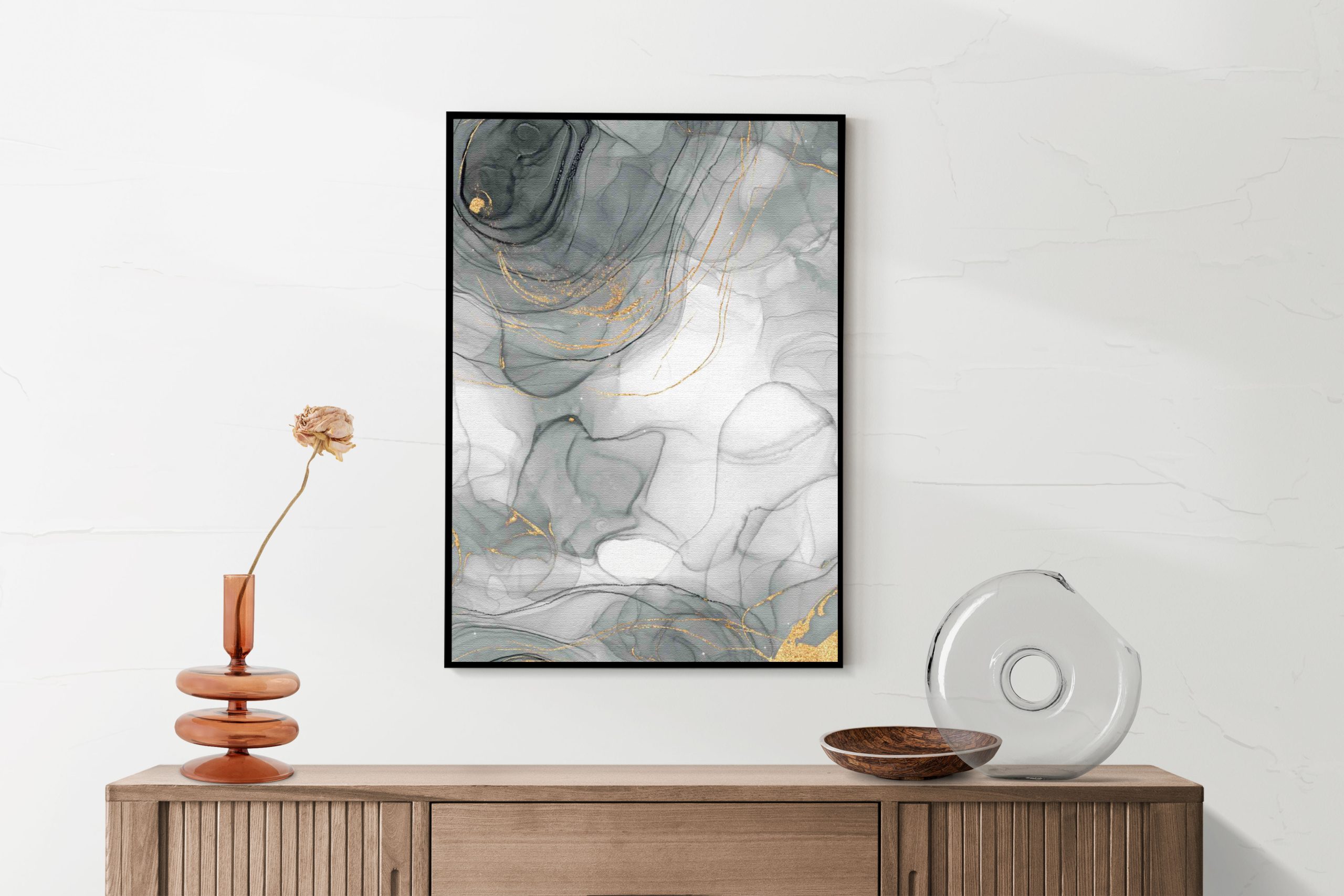 Akoestisch Schilderij Abstract Marmer Look Grijs met Goud 01 Rechthoek Verticaal Template 50 70 verticaal marmer 7 2 scaled 1