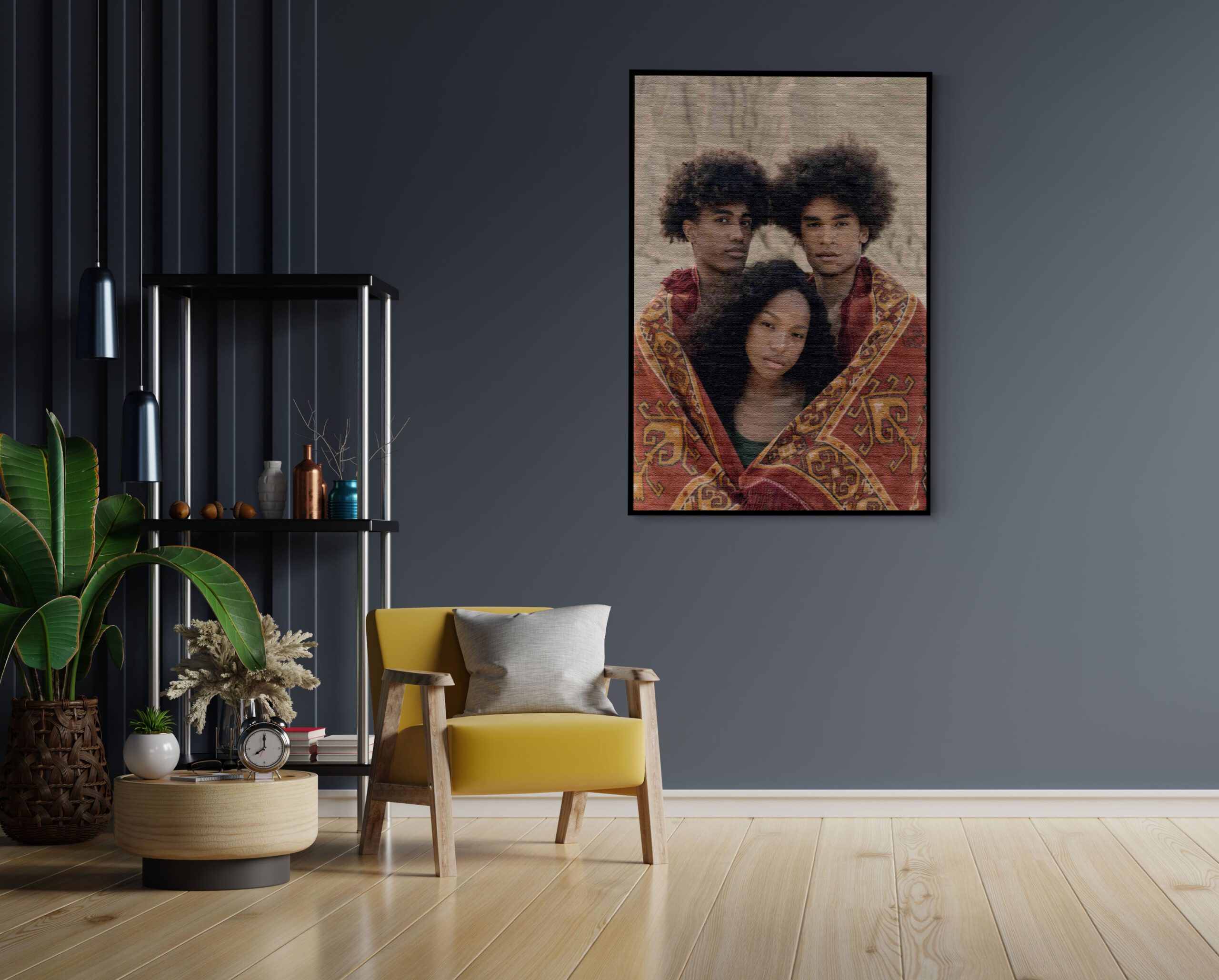 Akoestisch Schilderij Afro's in de Woestijn met Persisch tapijt Rechthoek Verticaal Template 50 70 verticaal mensen 10 1 scaled 1