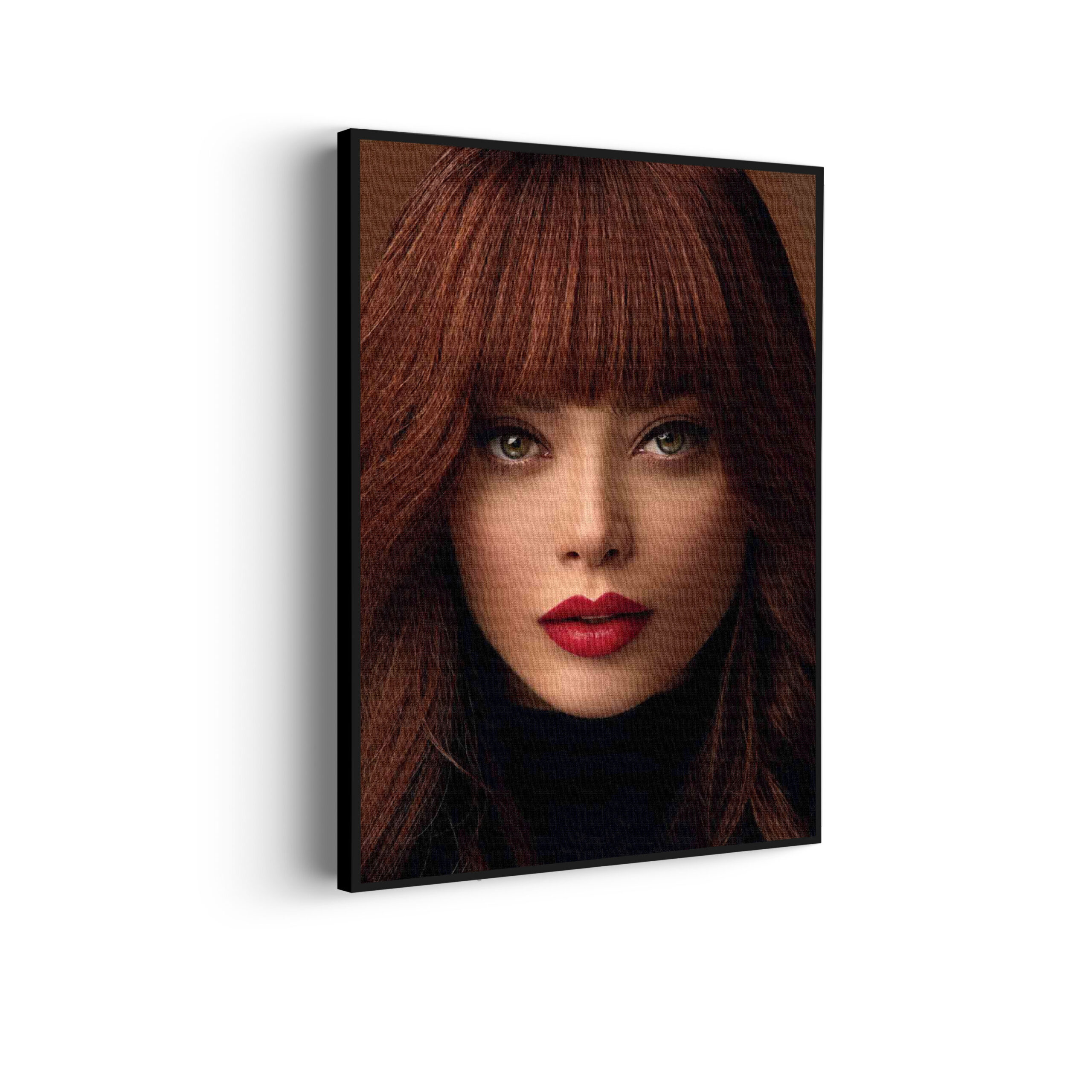 Akoestisch Schilderij Mooie Vrouw Met Oranje Haar Rechthoek Verticaal Template 50 70 verticaal mensen 20 scaled 1