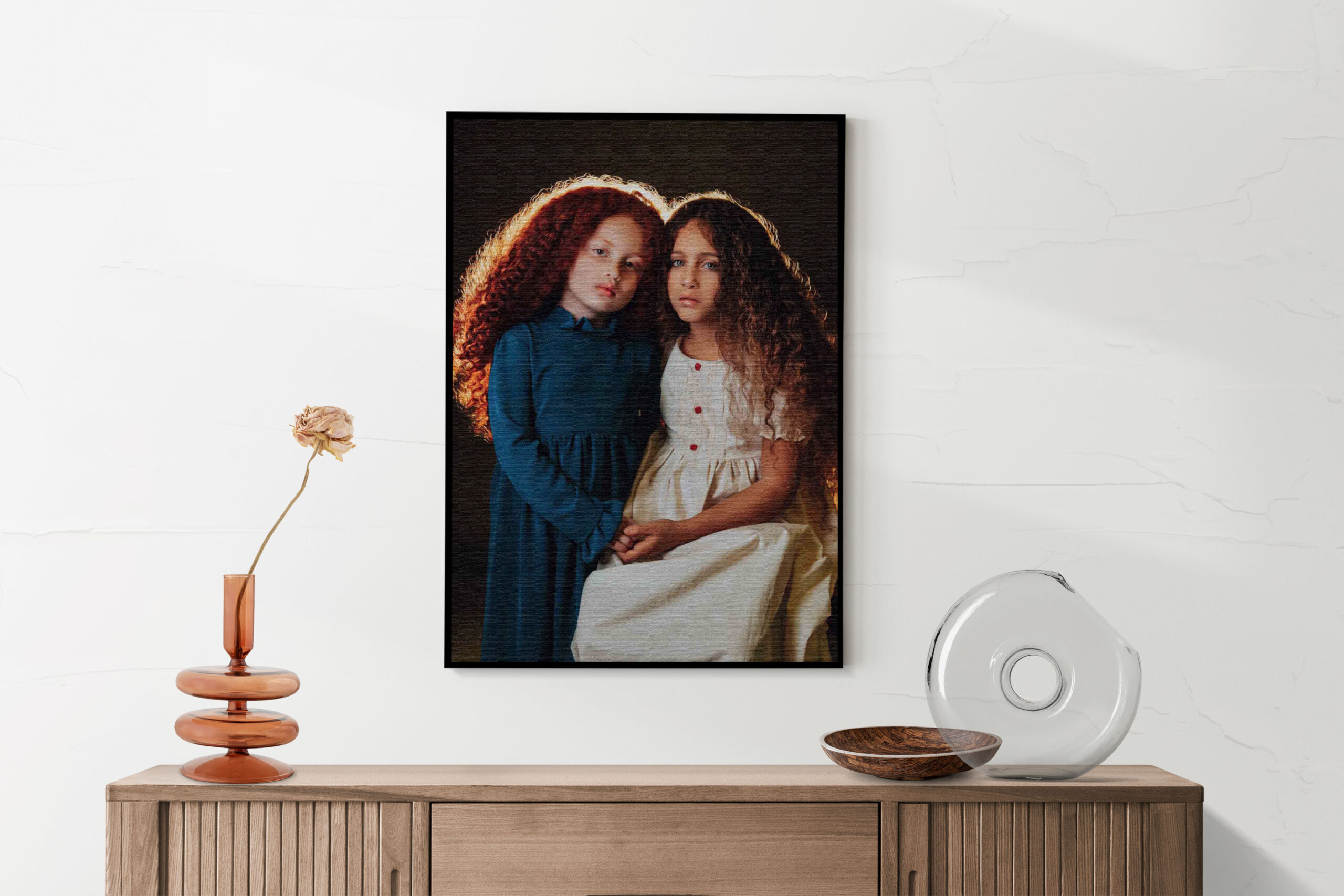 Akoestisch Schilderij Twee Jonge Meiden Met Krullend Haar Rechthoek Verticaal Template 50 70 verticaal mensen 23 2 scaled 1