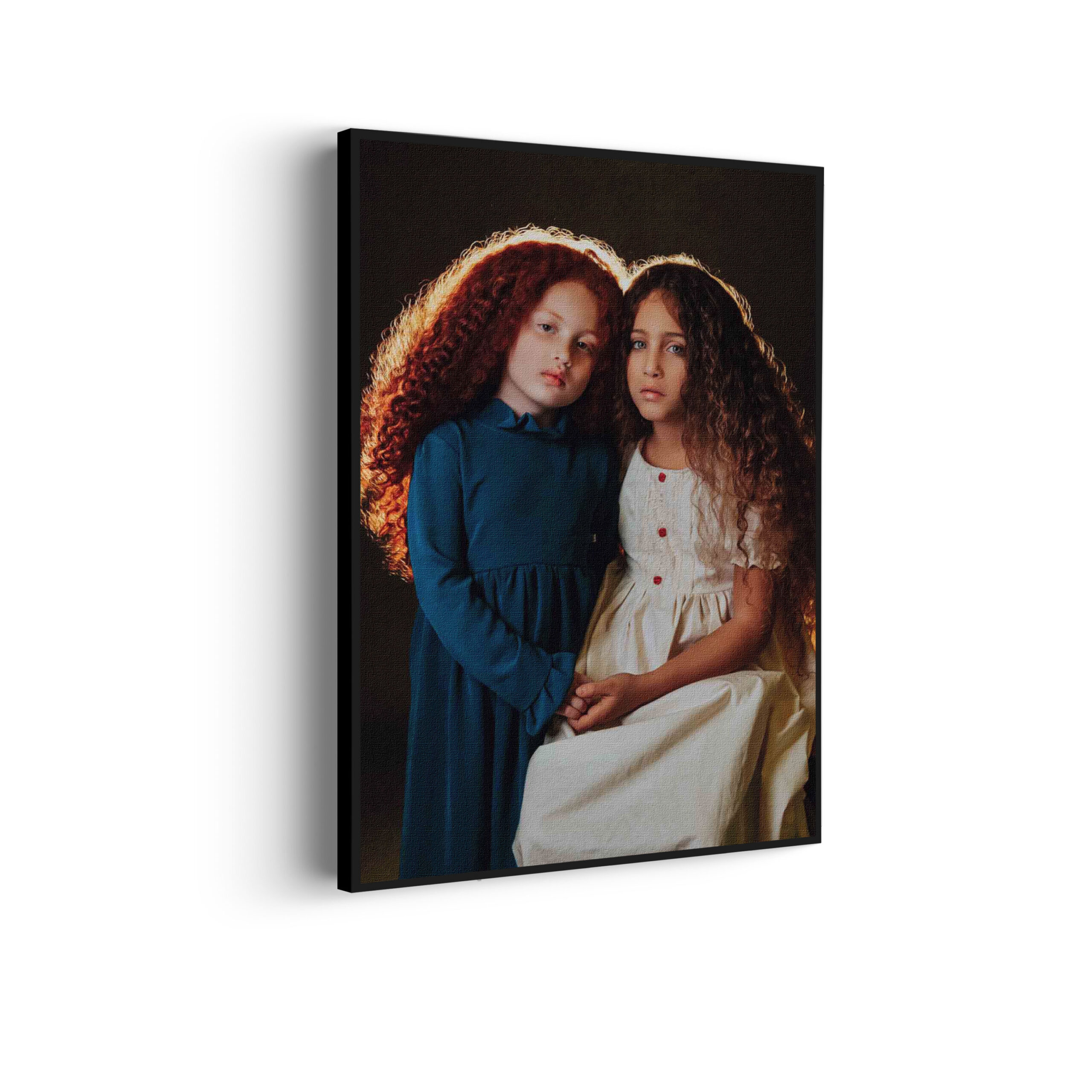 Akoestisch Schilderij Twee Jonge Meiden Met Krullend Haar Rechthoek Verticaal Template 50 70 verticaal mensen 23 scaled 1