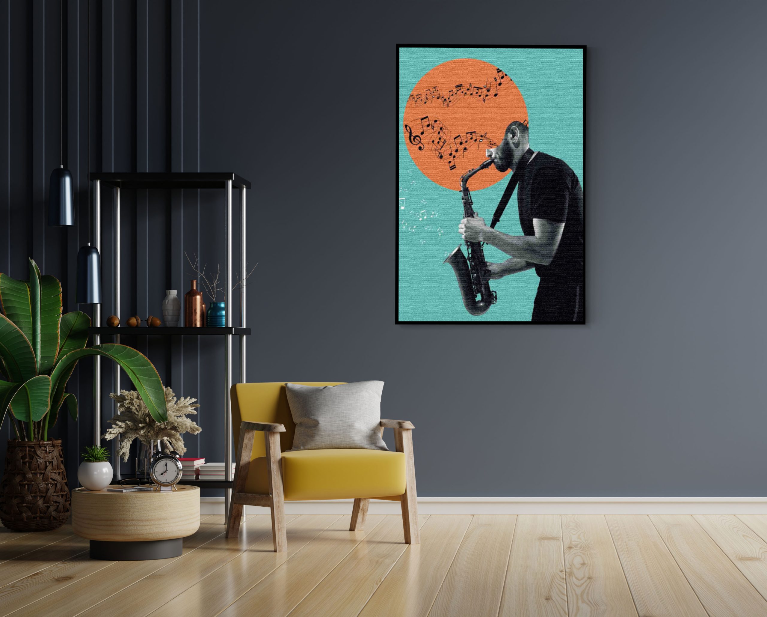 Akoestisch Schilderij Saxofonist Rechthoek Horizontaal Template 50 70 verticaal muziek 10 1 scaled 1