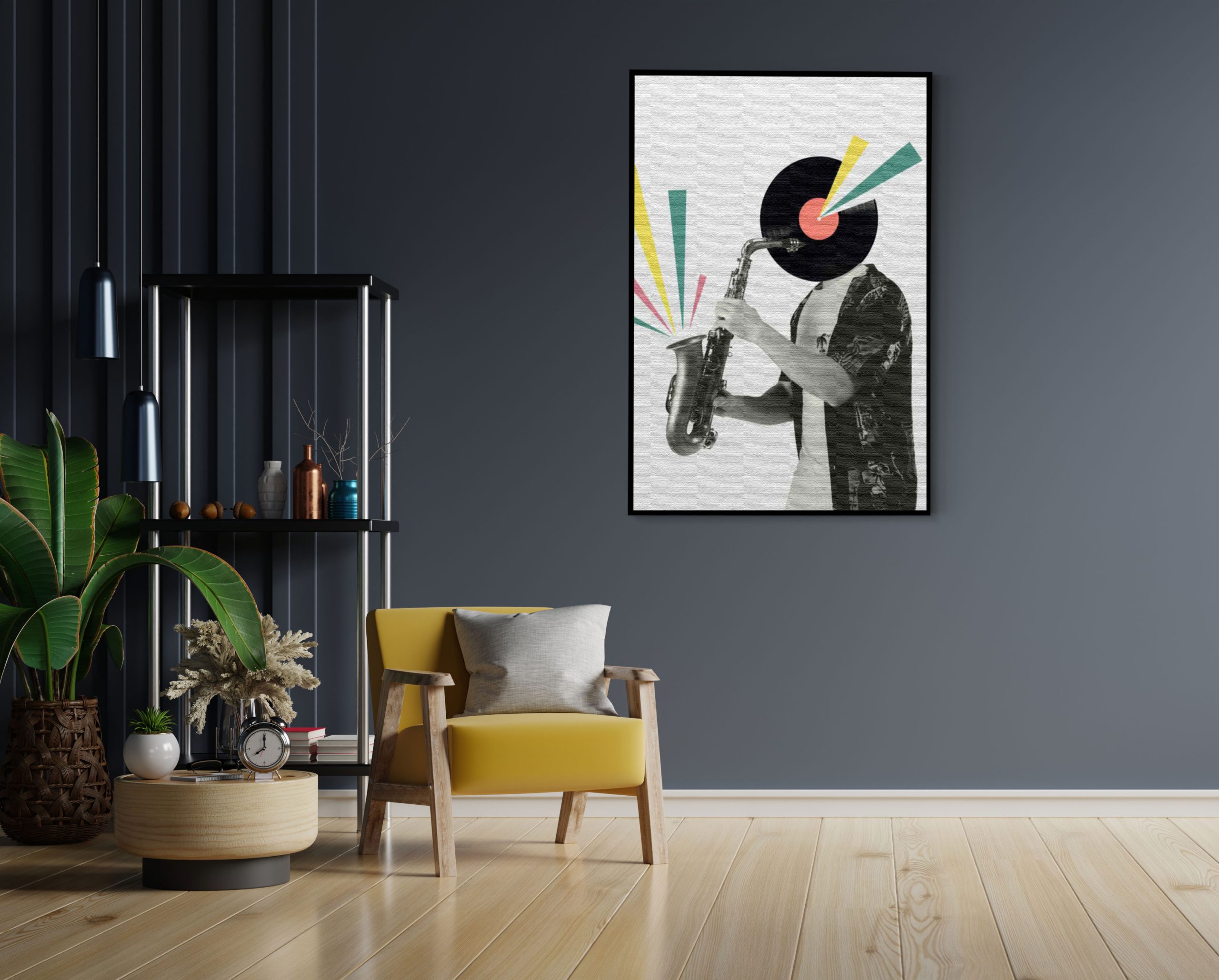 Akoestisch Schilderij Saxofonist Rechthoek Horizontaal Template 50 70 verticaal muziek 11 1 scaled 1