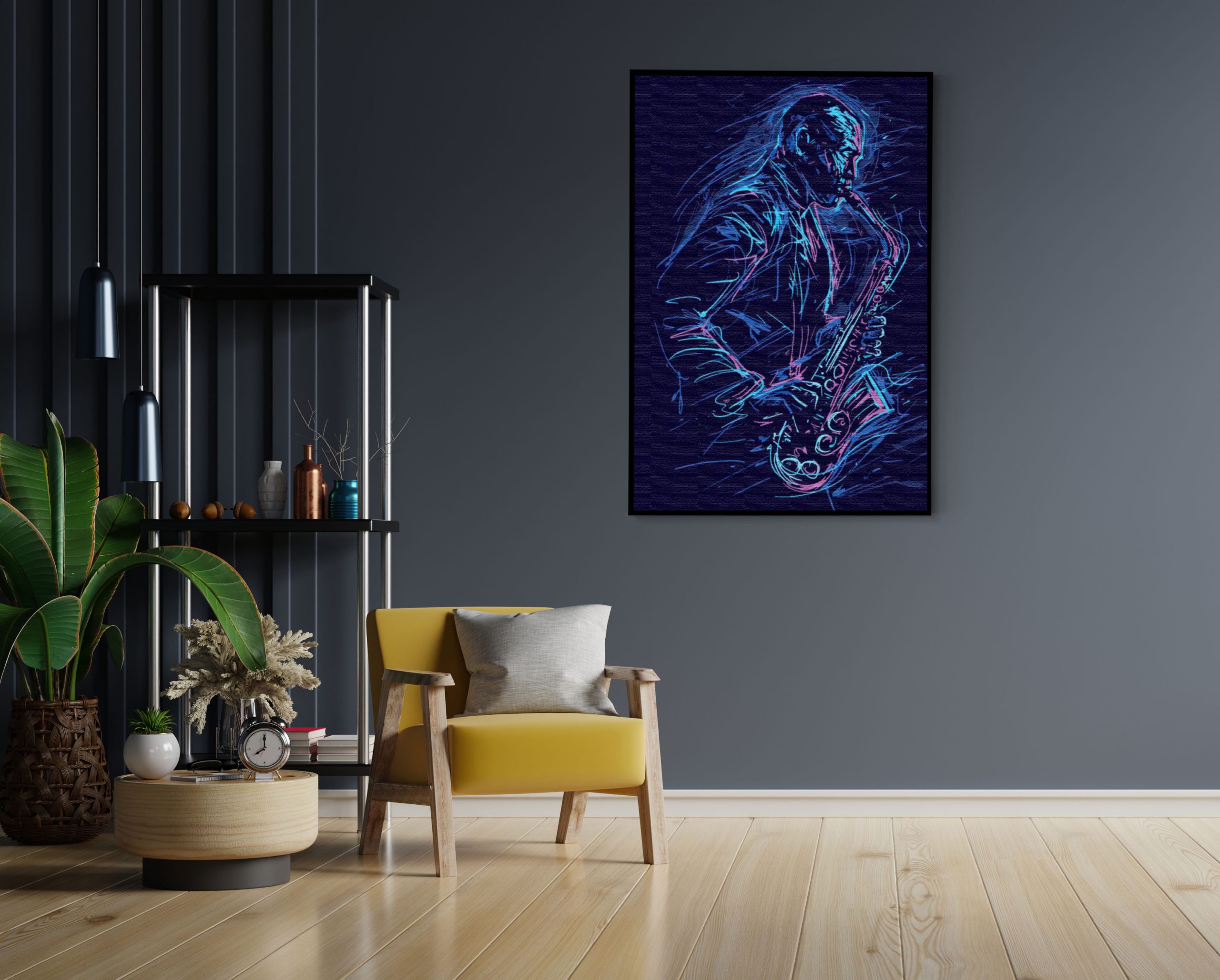 Akoestisch Schilderij Saxofonist Rechthoek Horizontaal Template 50 70 verticaal muziek 15 2 scaled 1