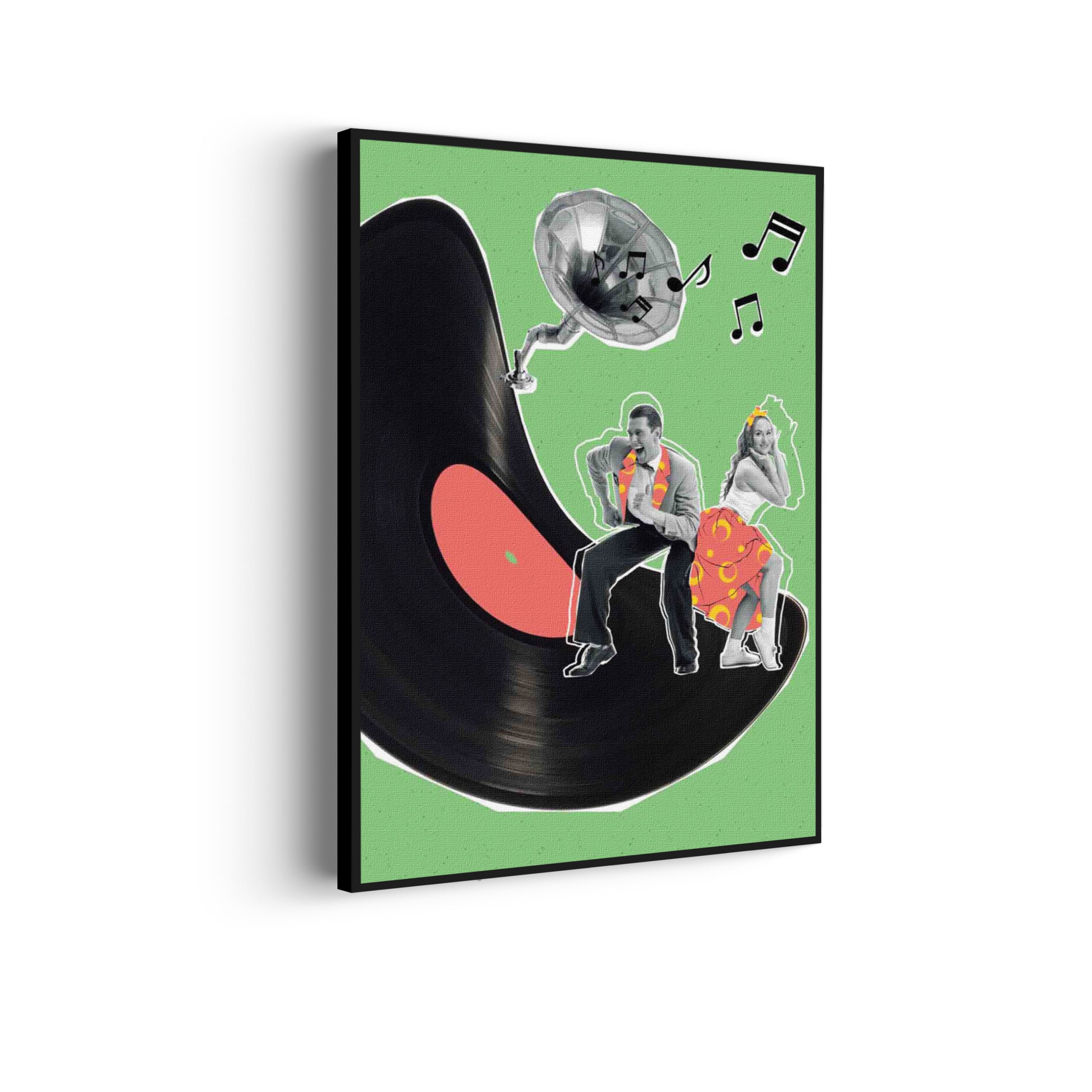 Akoestisch Schilderij The Dancing Disco Rechthoek Verticaal Template 50 70 verticaal muziek 2 scaled 1