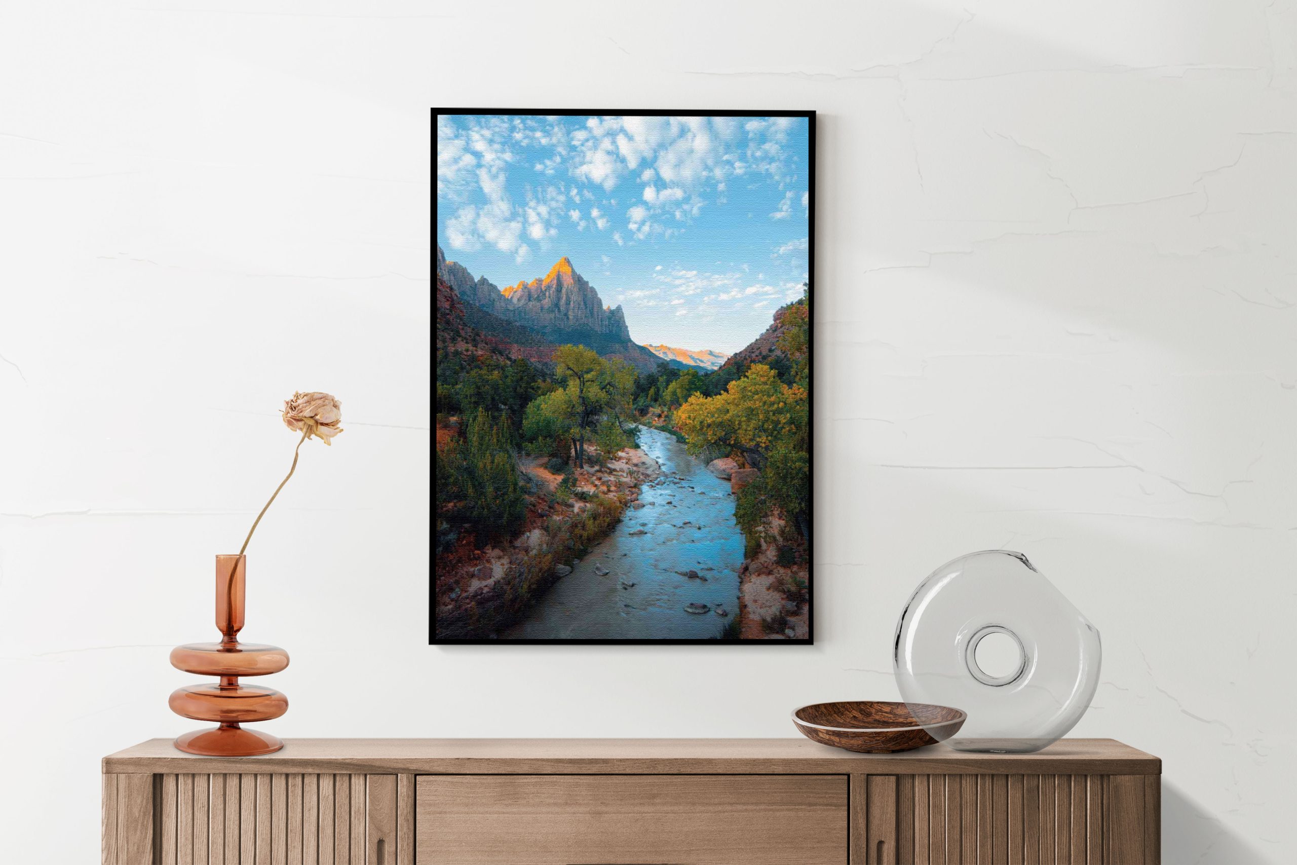 Akoestisch Schilderij De rivier van Zion Rechthoek Verticaal Template 50 70 verticaal natuur 21 2 scaled 1