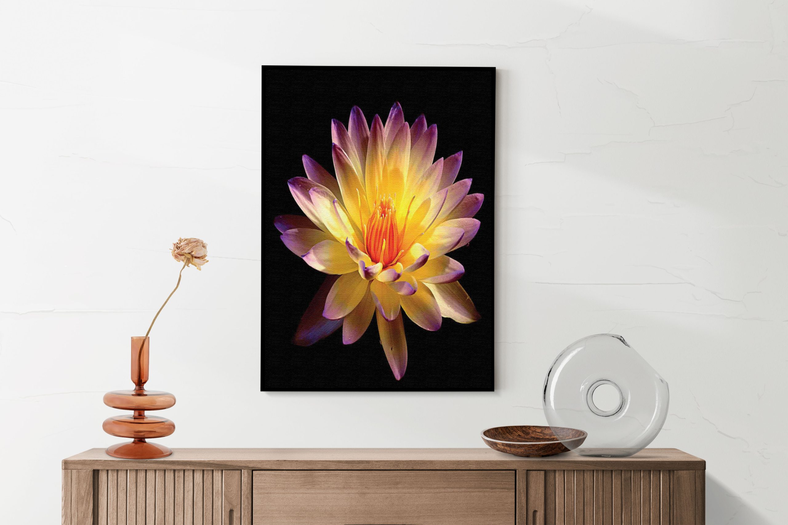 Akoestisch Schilderij Paarse Gele Dahlia Rechthoek Verticaal Template 50 70 verticaal natuur 60 2 scaled 1
