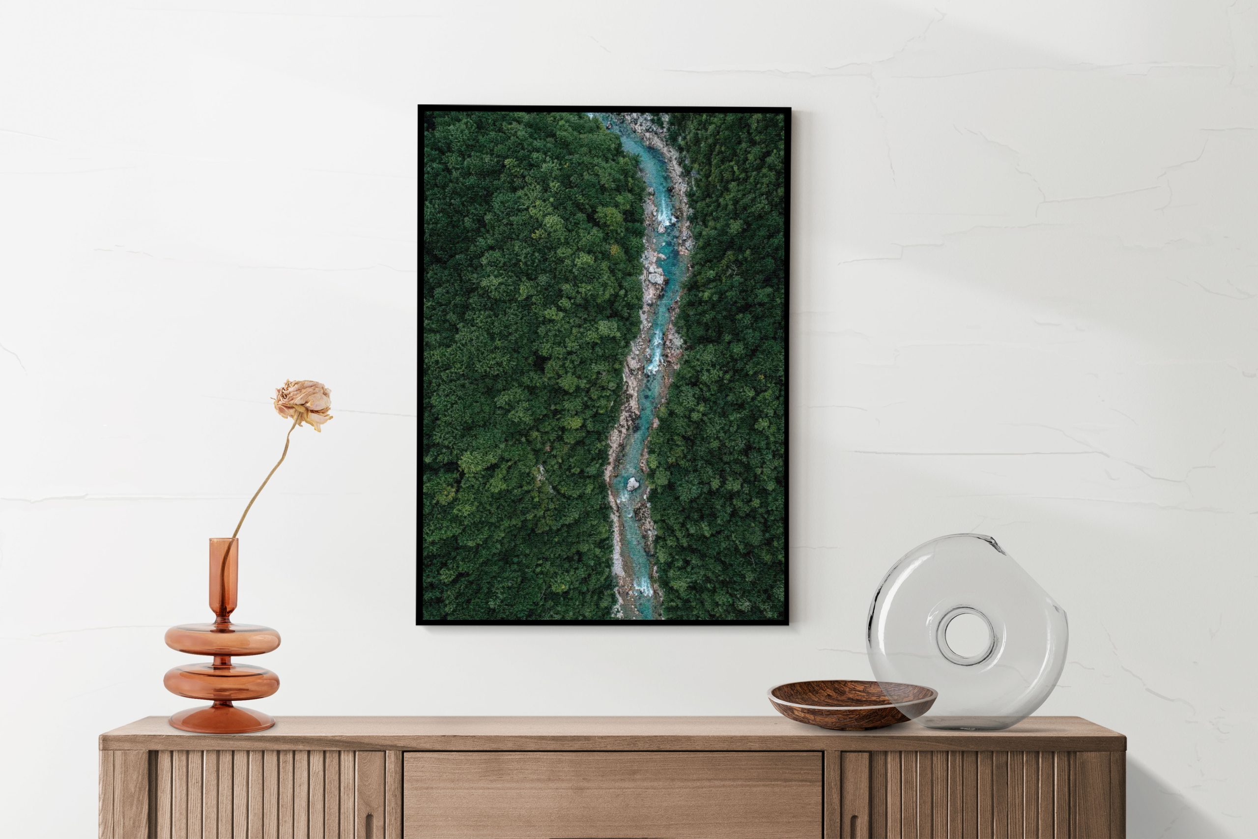 Akoestisch Schilderij Ruige rivier door bos Rechthoek Verticaal Template 50 70 verticaal natuur 65 2 scaled 1