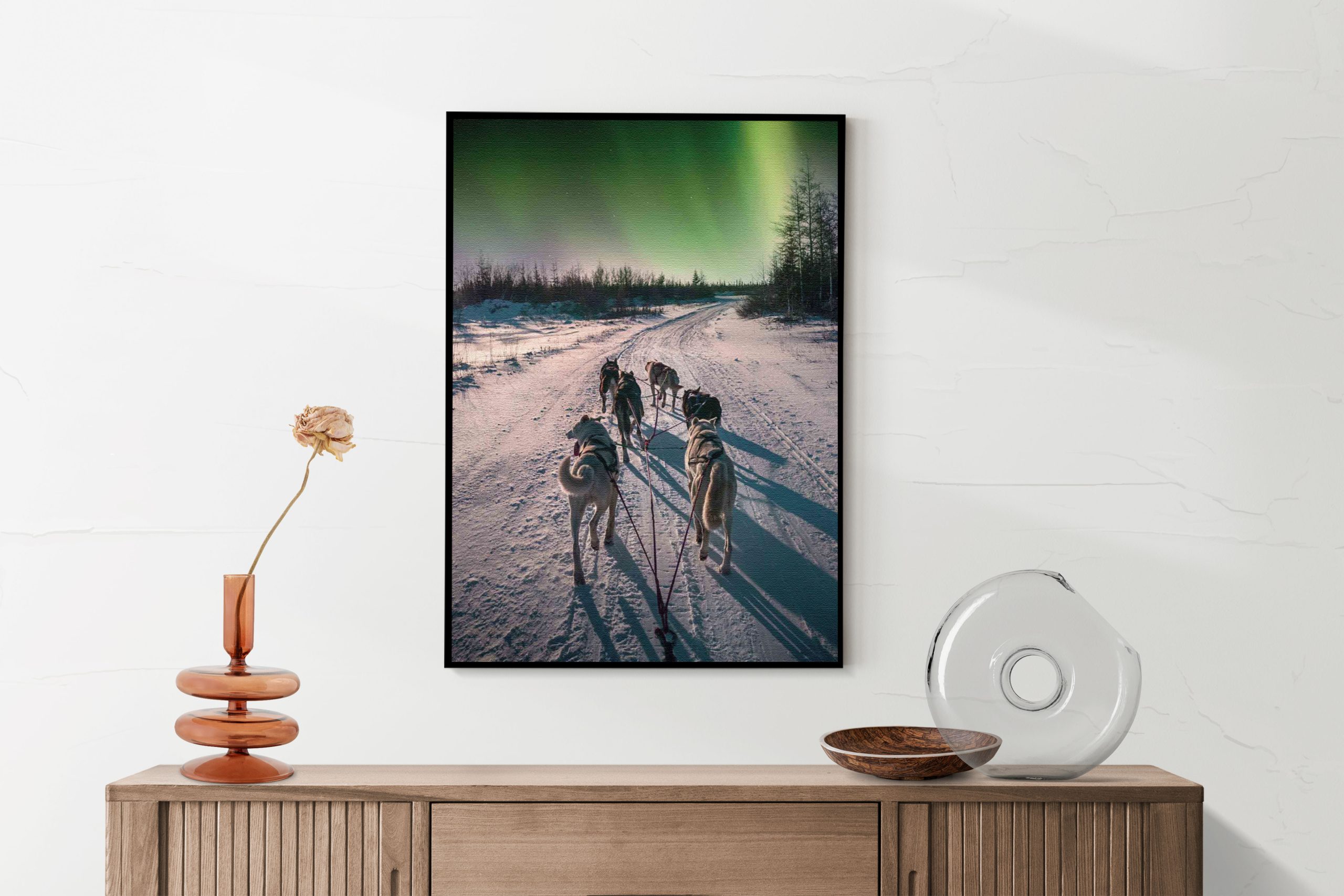 Akoestisch Schilderij Huskies door Lapland Rechthoek Verticaal Template 50 70 verticaal natuur 66 2 scaled 1