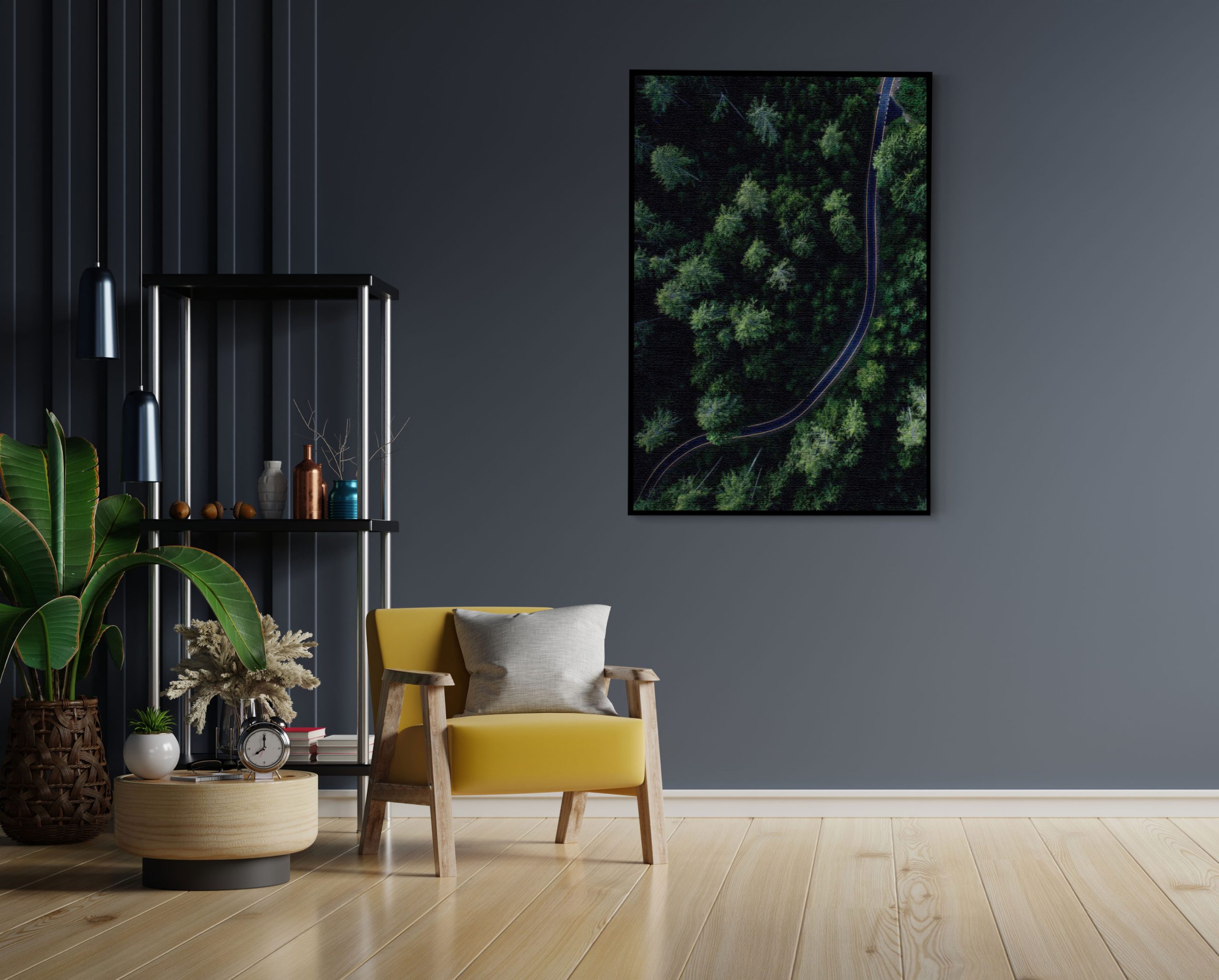 Akoestisch Schilderij Weg door het bos Rechthoek Verticaal Template 50 70 verticaal natuur 74 1 scaled 1