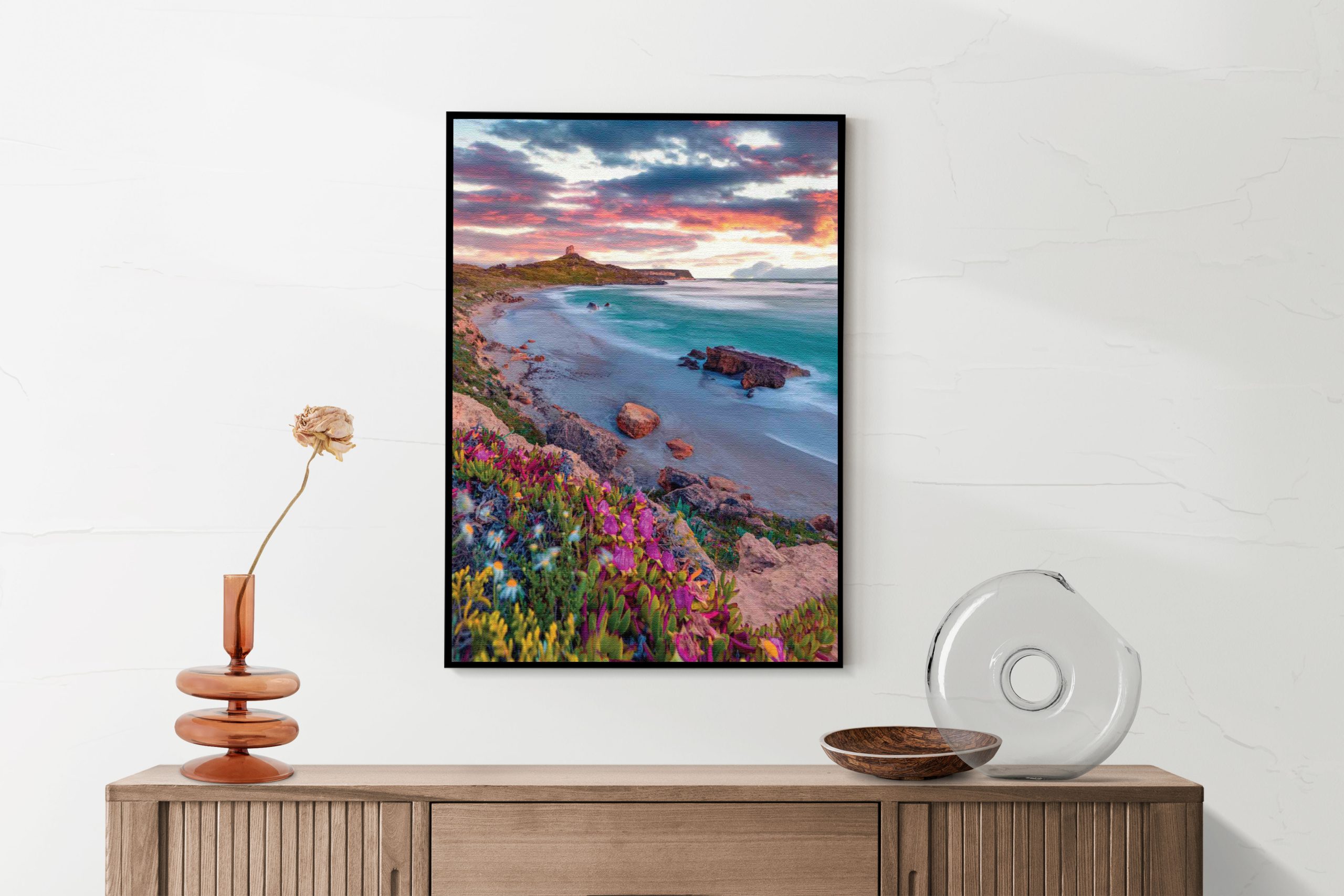 Akoestisch Schilderij Kleurrijke kust Rechthoek Verticaal Template 50 70 verticaal natuur 81 2 scaled 1