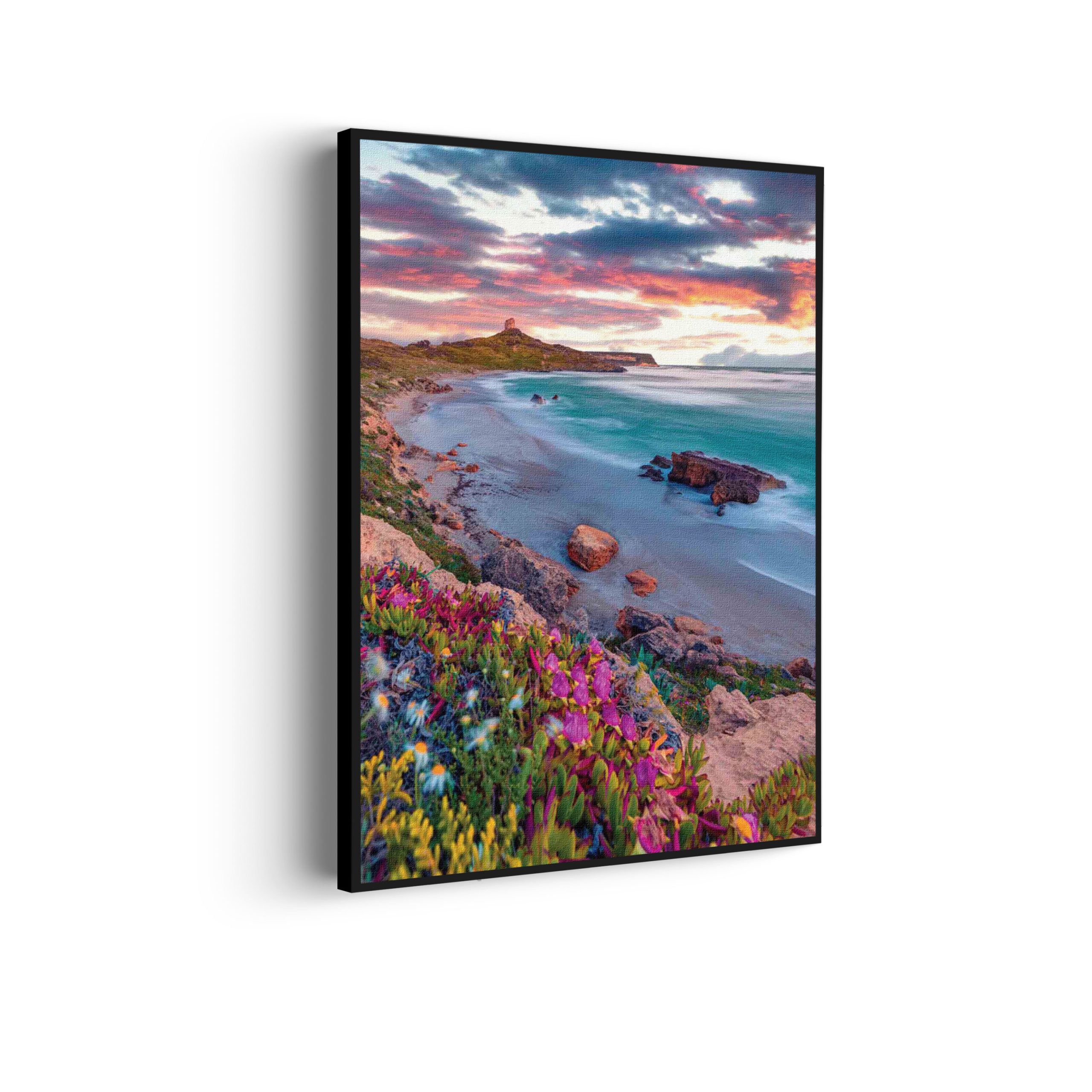 Akoestisch Schilderij Kleurrijke kust Rechthoek Verticaal Template 50 70 verticaal natuur 81 scaled 1