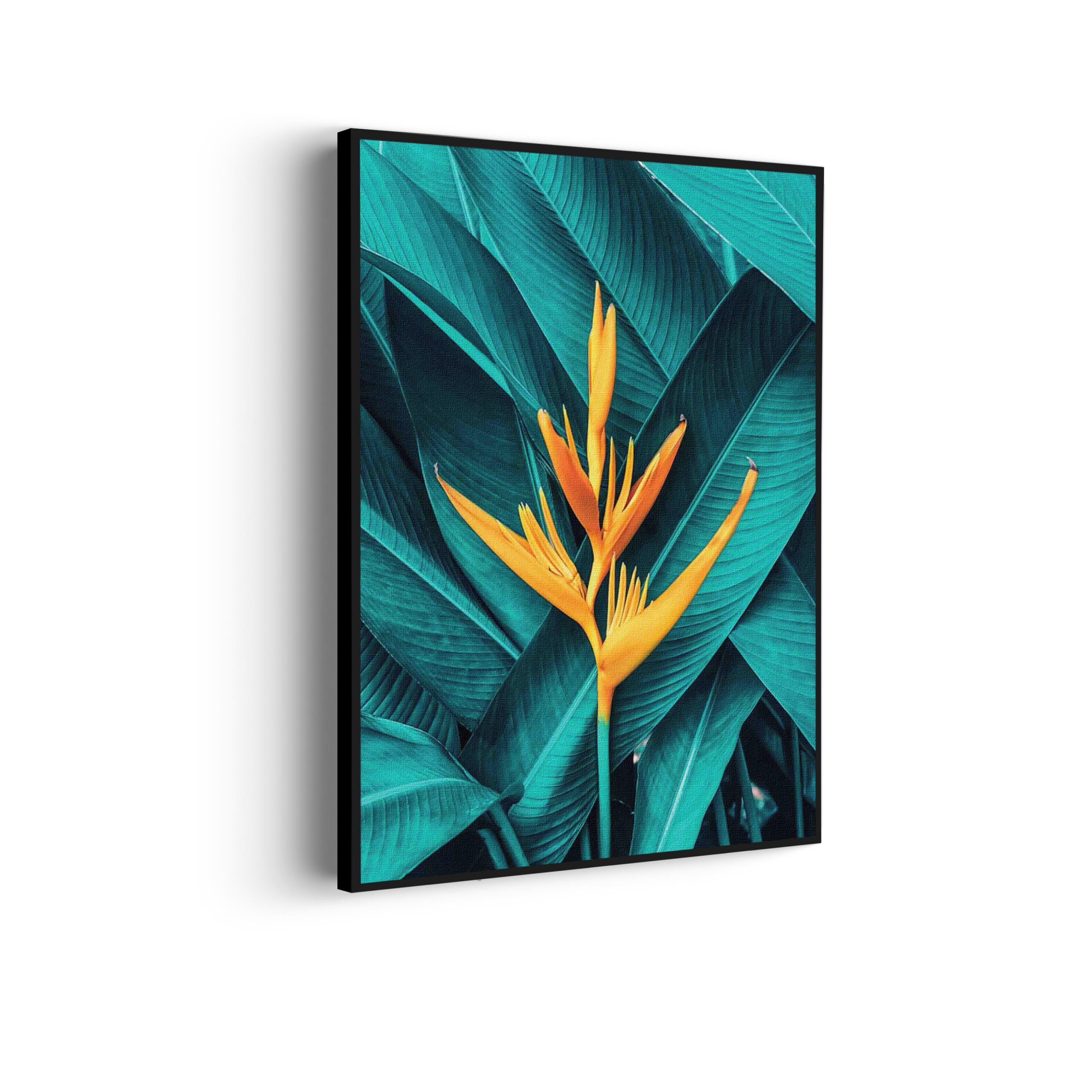 Akoestisch Schilderij Gele bloem in een blauw bladerdeken Rechthoek Verticaal Template 50 70 verticaal natuur 91 1 scaled 1