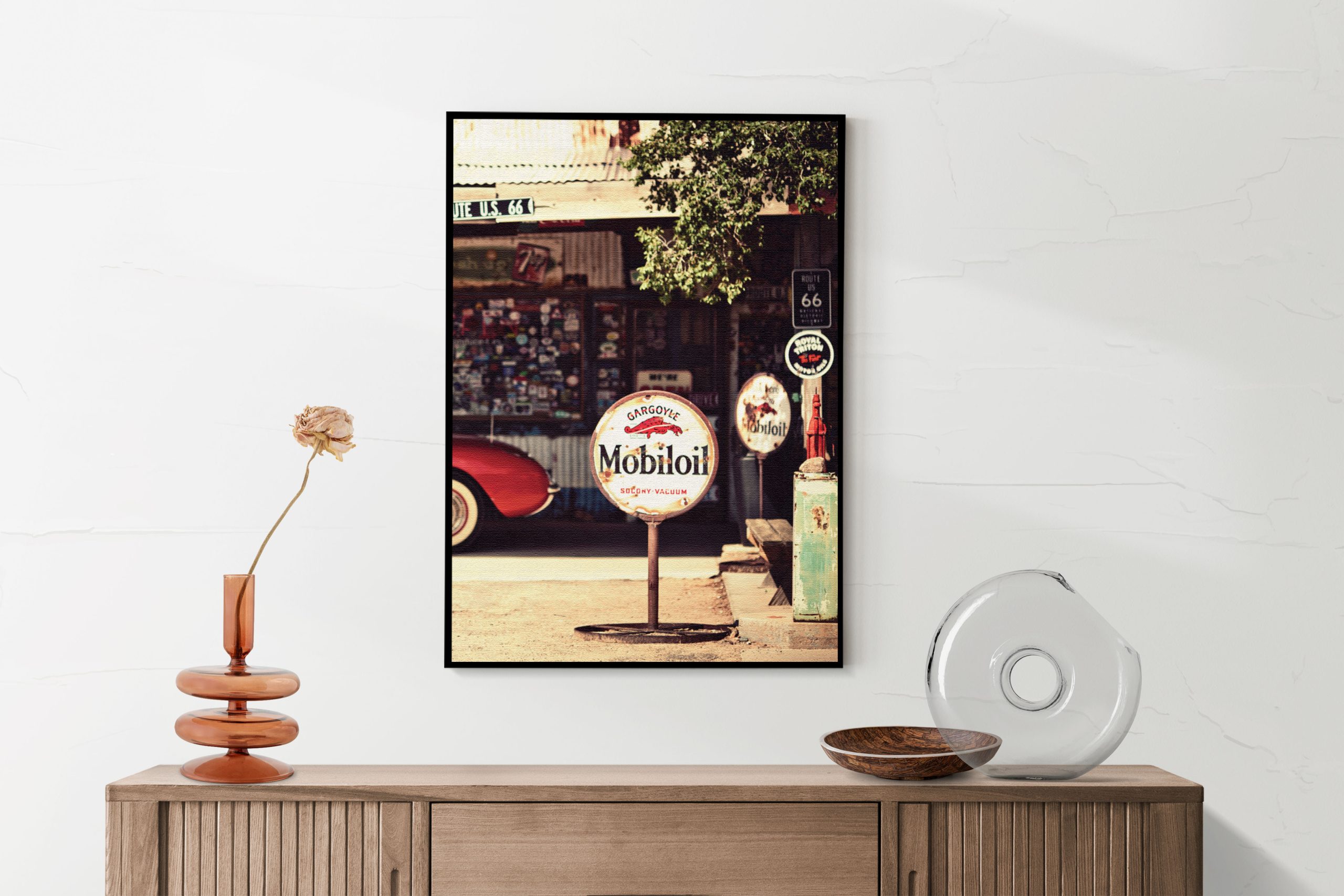Akoestisch Schilderij Route 66 Rechthoek Verticaal Template 50 70 verticaal retro 12 2 scaled 1
