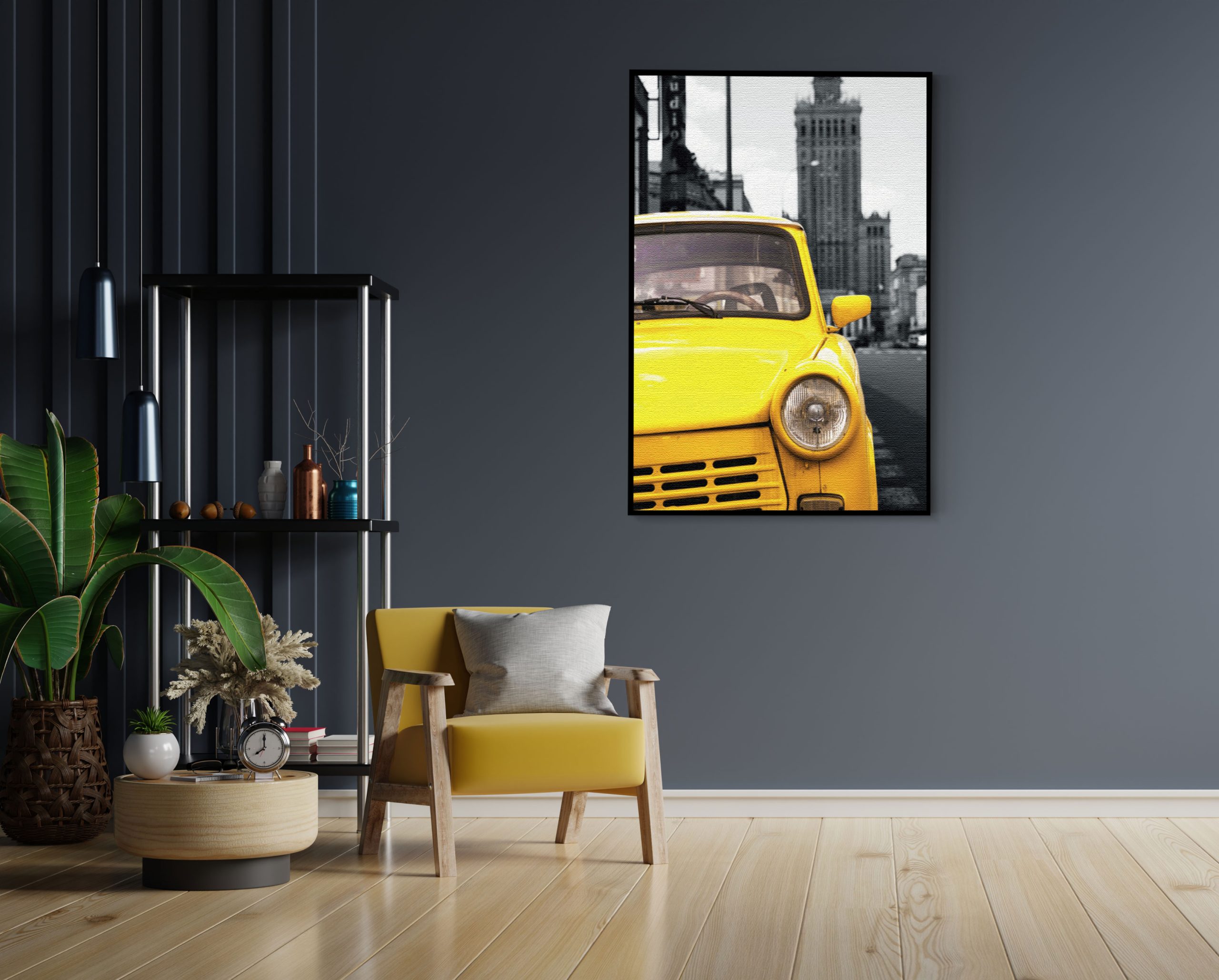 Akoestisch Schilderij Old School Gele Taxi 02 Rechthoek Verticaal Template 50 70 verticaal retro 16 1 scaled 1
