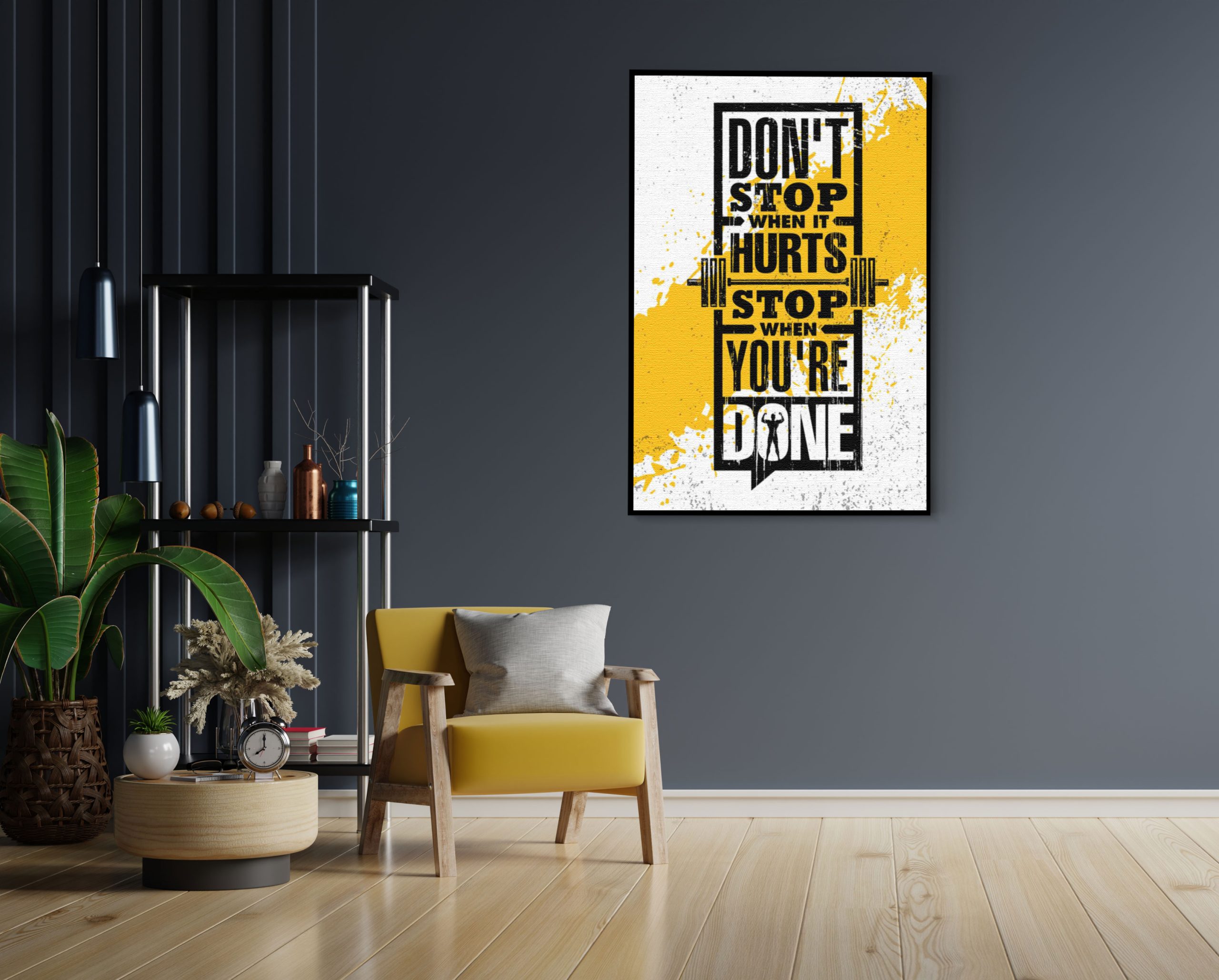 Akoestisch Schilderij Don't Stop When It Hurts, Stop When You're Done Rechthoek Verticaal Template 50 70 verticaal sport 11 1 scaled 1